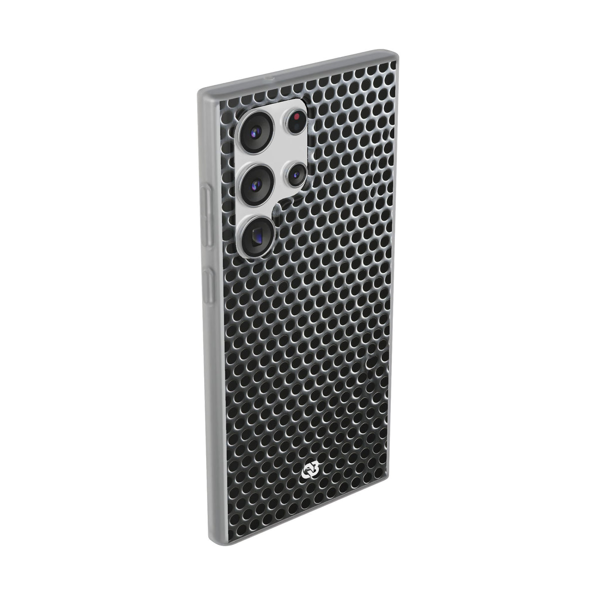 Brushed Perforated Steel · Lite Phone Case for Samsung · Silver