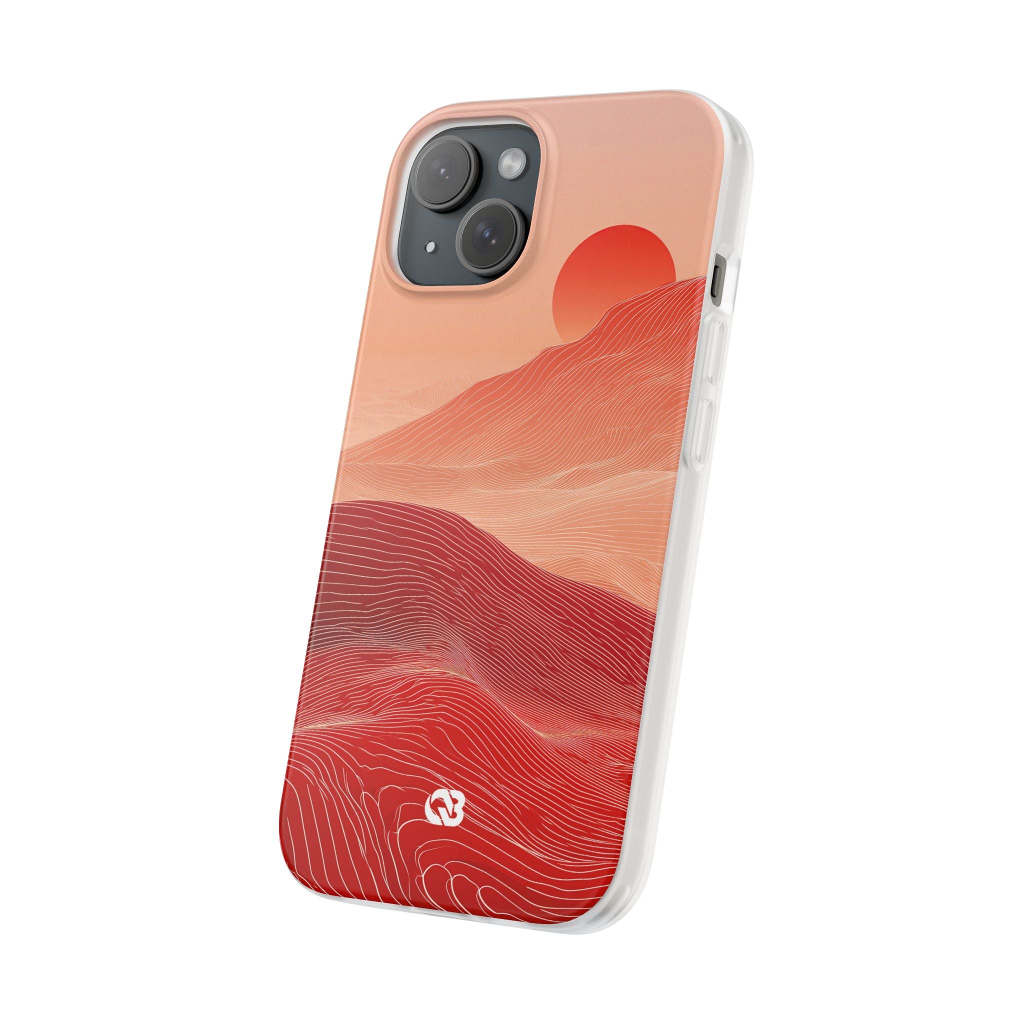 Red Lite Phone Case for iPhone - Crimson Ridge Lines
