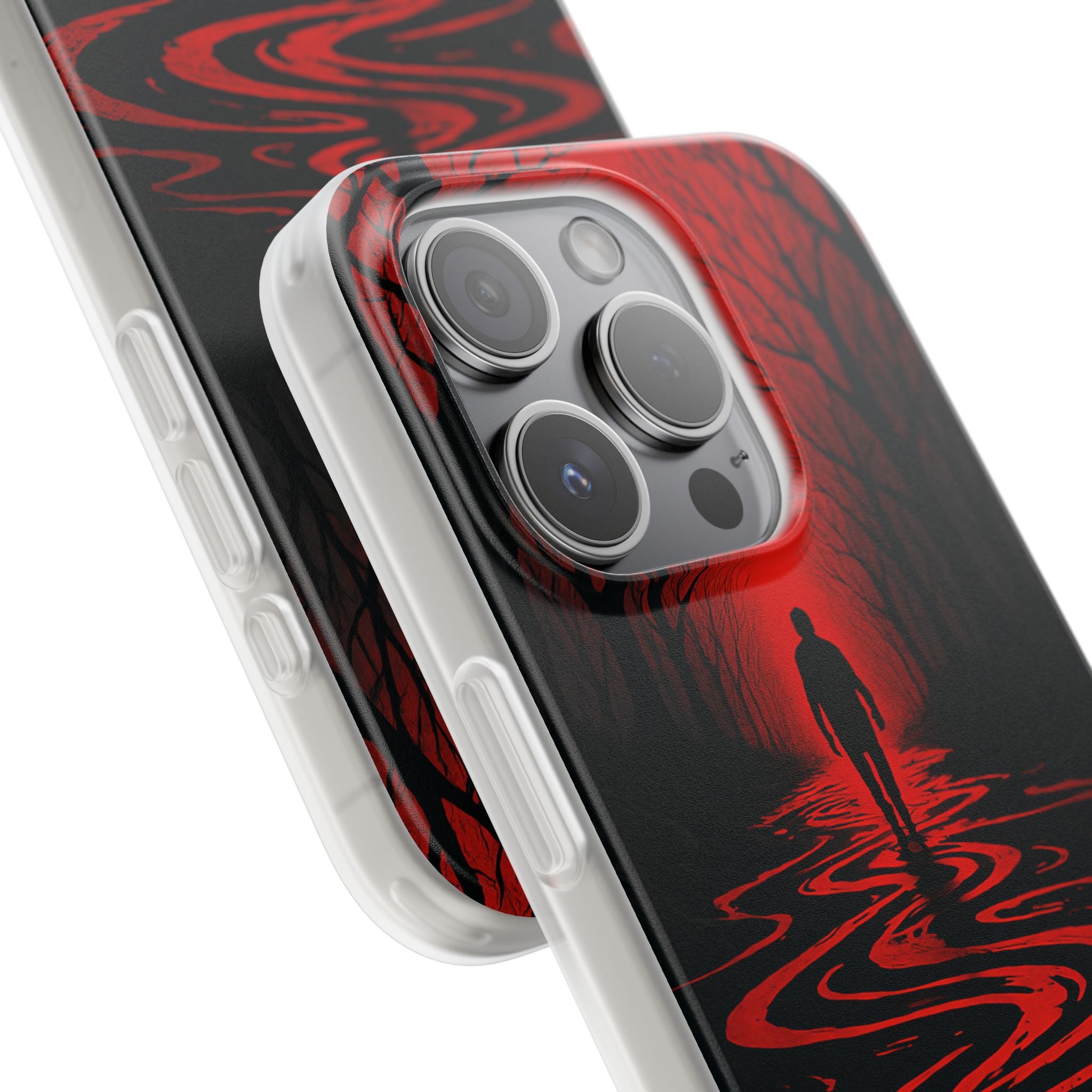 Crimson Shadow Path · Soft Phone Case for iPhone