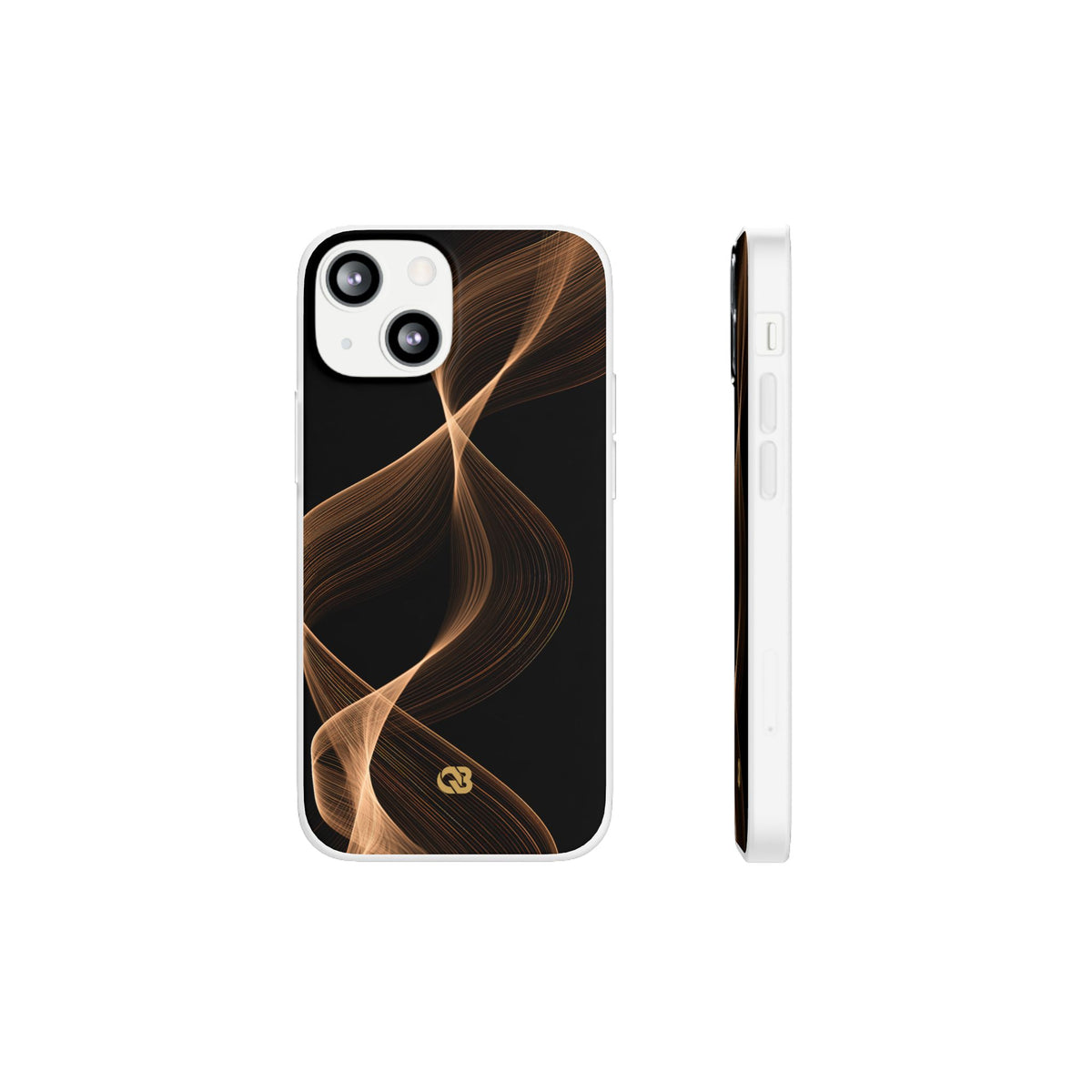 Amber Contour Flow · Lite Phone Case for iPhone · Black