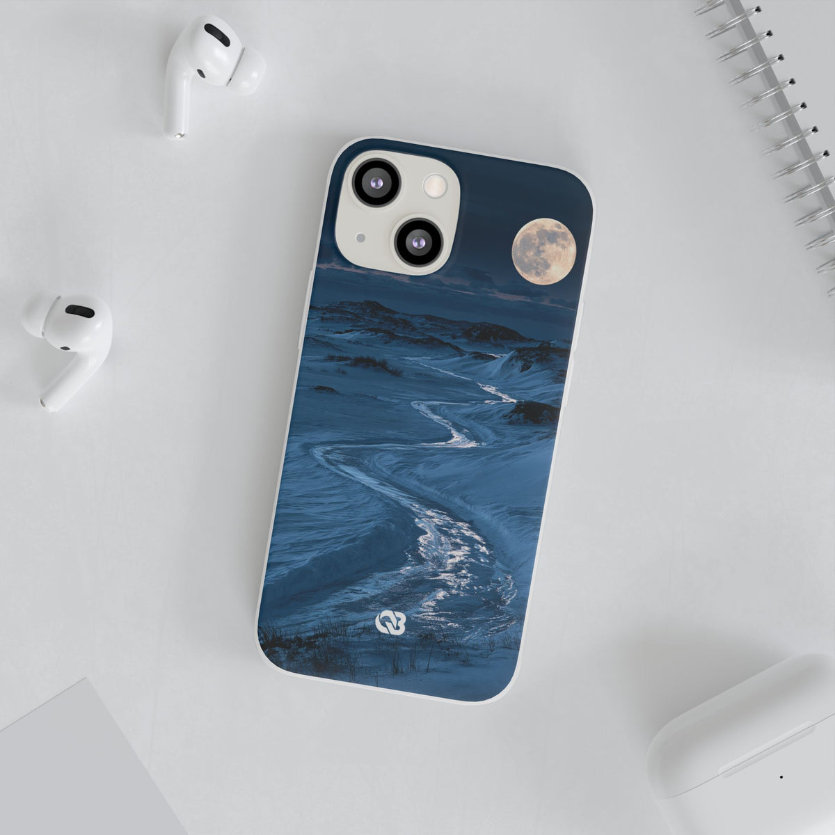 Arctic Moon Drift · Lite Phone Case for iPhone · Blue