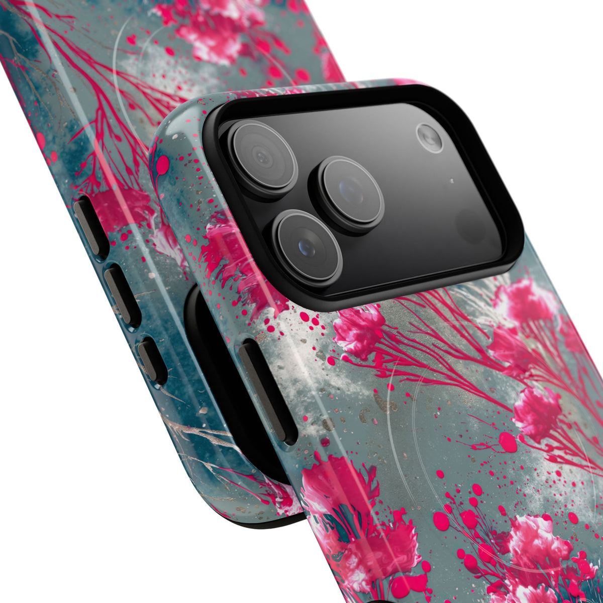 Cyber Blossom · Tough 2.0 Magnetic Phone Case for iPhone · Teal