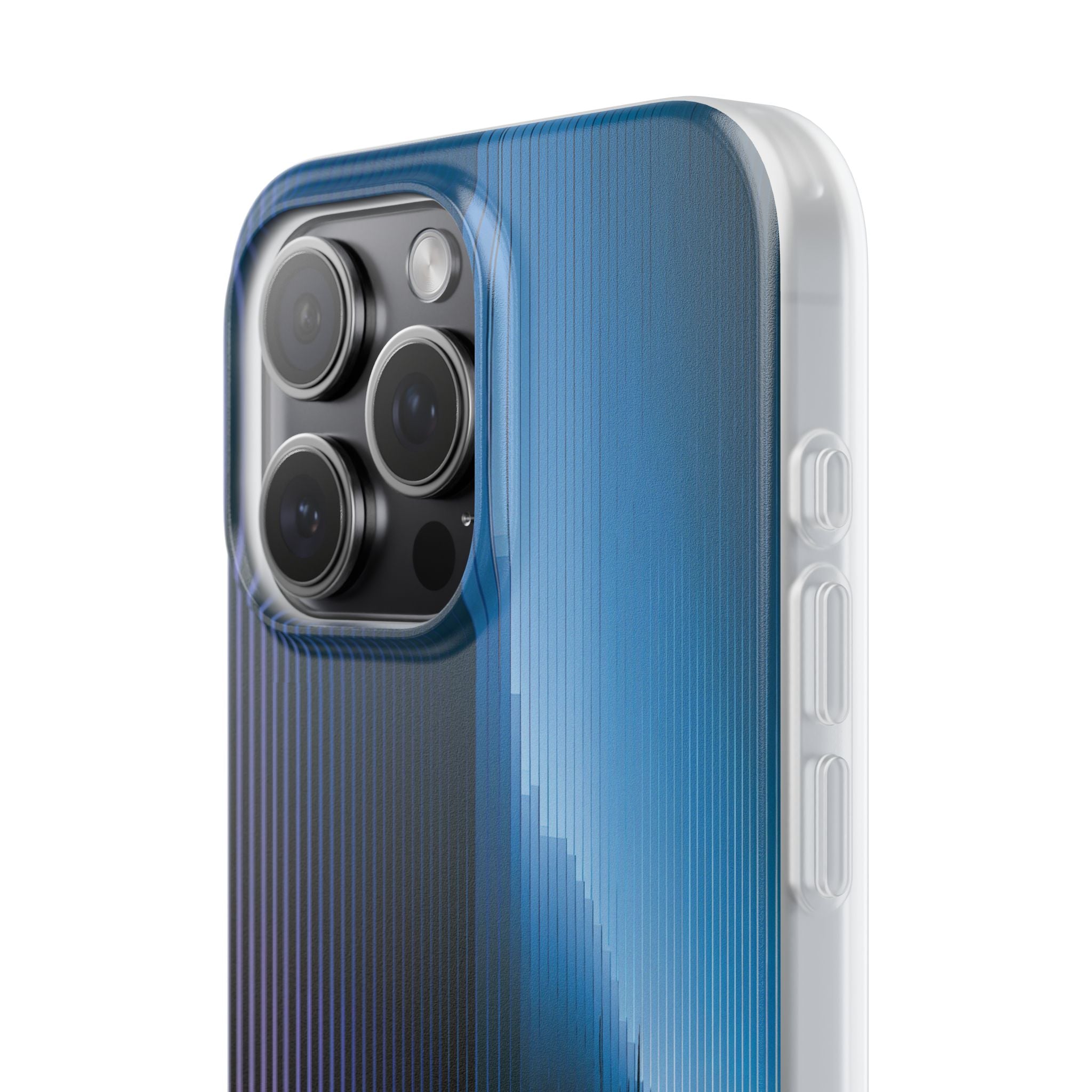 Blue Lite Phone Case for iPhone - Indigo Distortion Wave