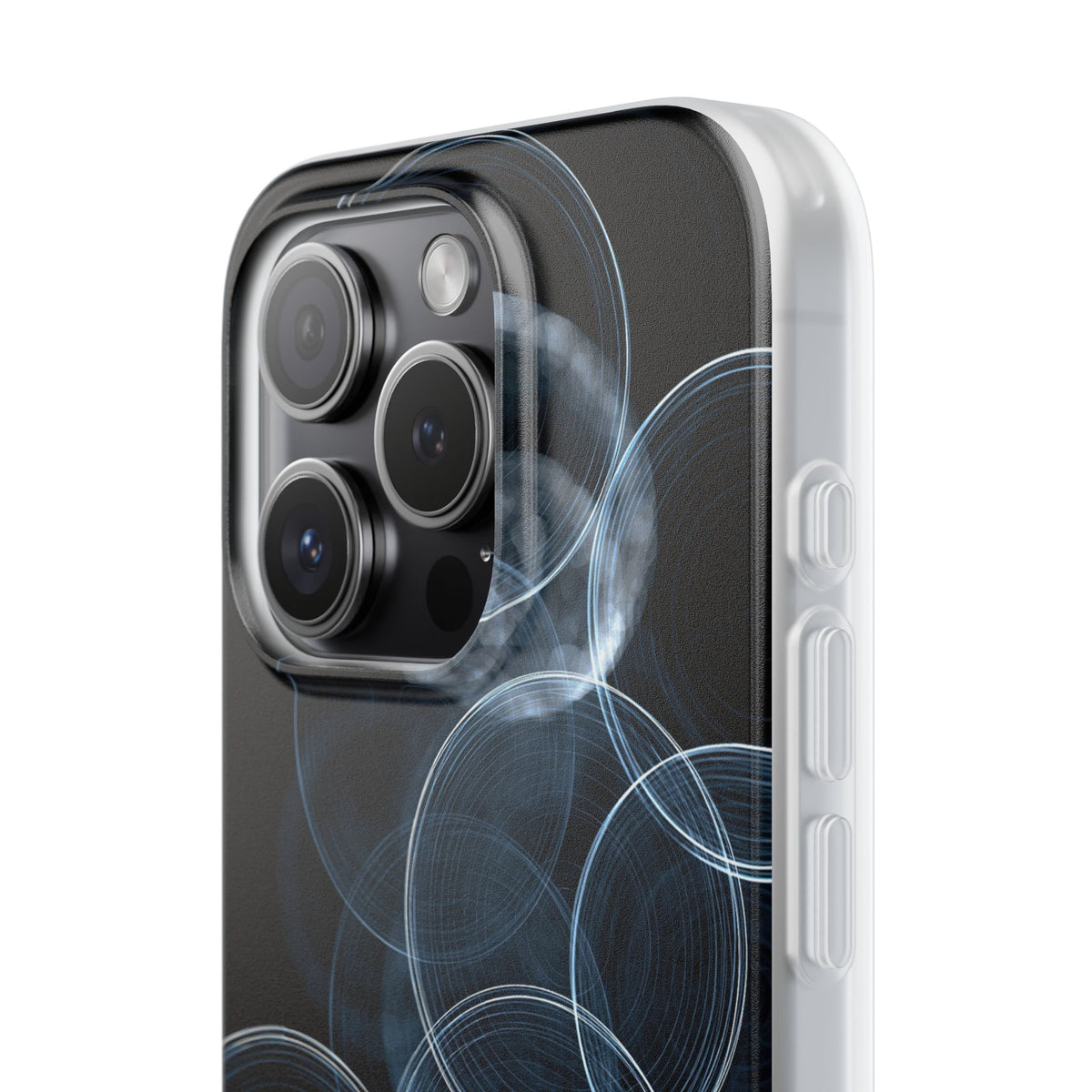Blue Lite Phone Case for iPhone - Cyan Pulse Ripple