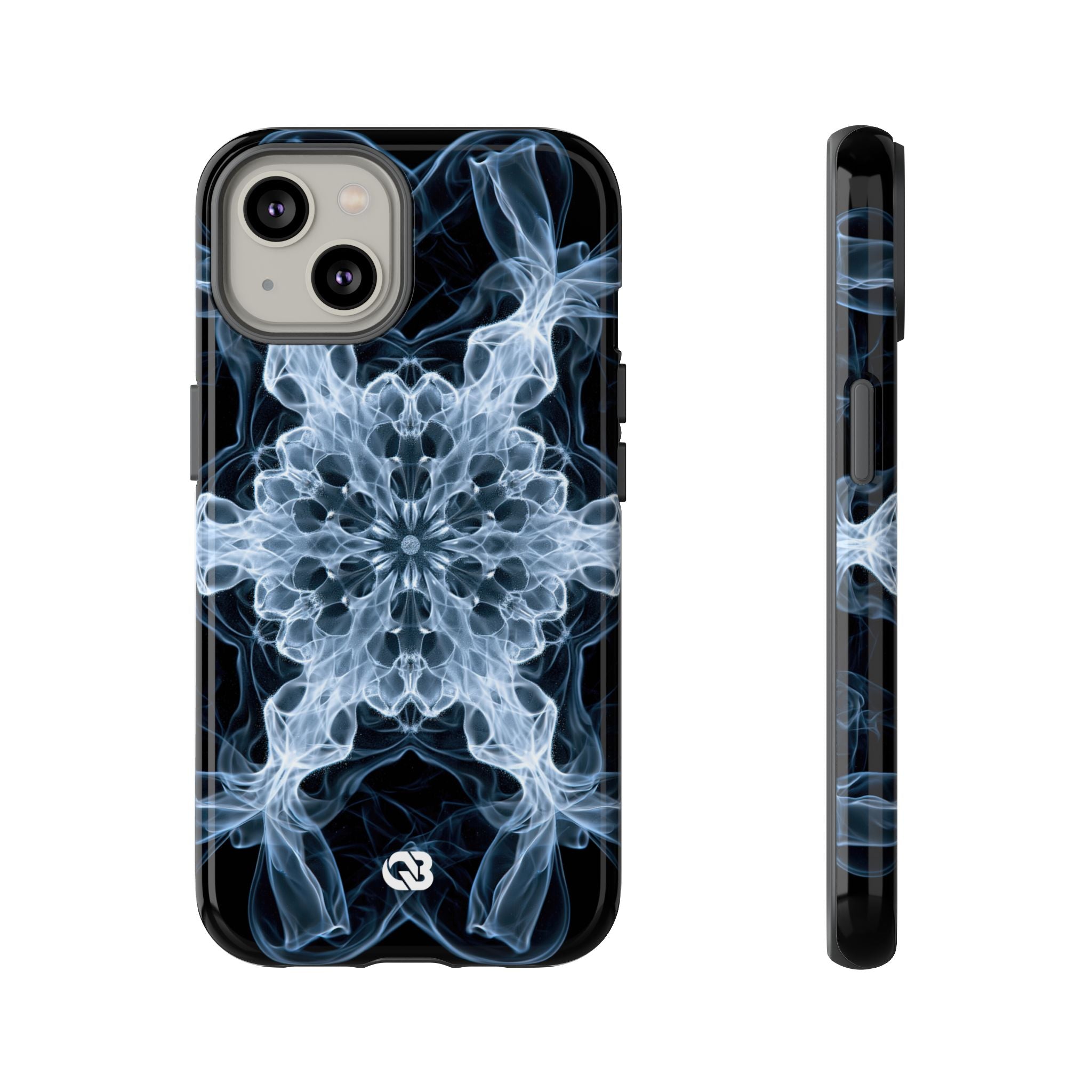 Blue Tough Phone Case for iPhone - Glacial Smoke Crown