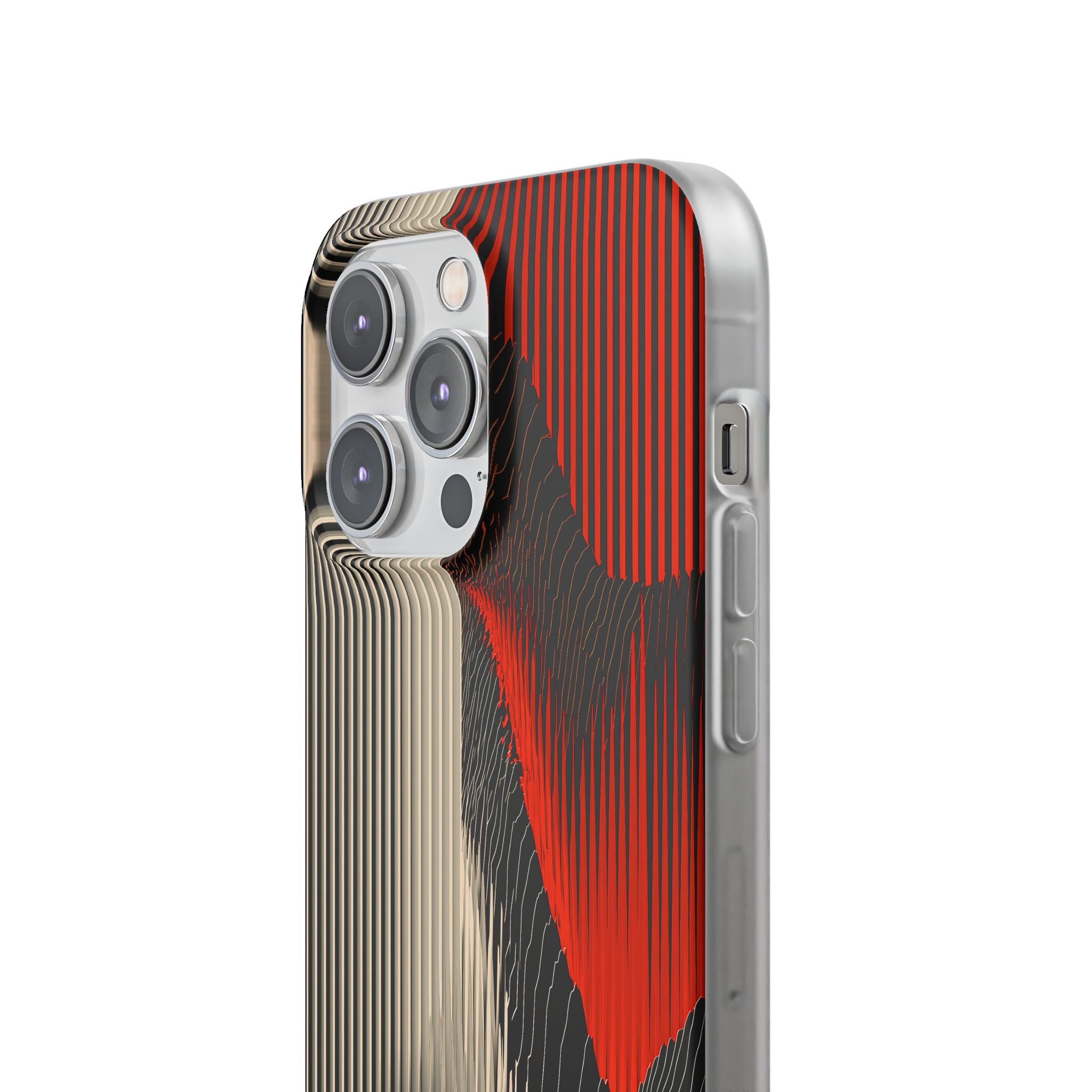 Red Lite Phone Case for iPhone - Crimson Pulse Topo