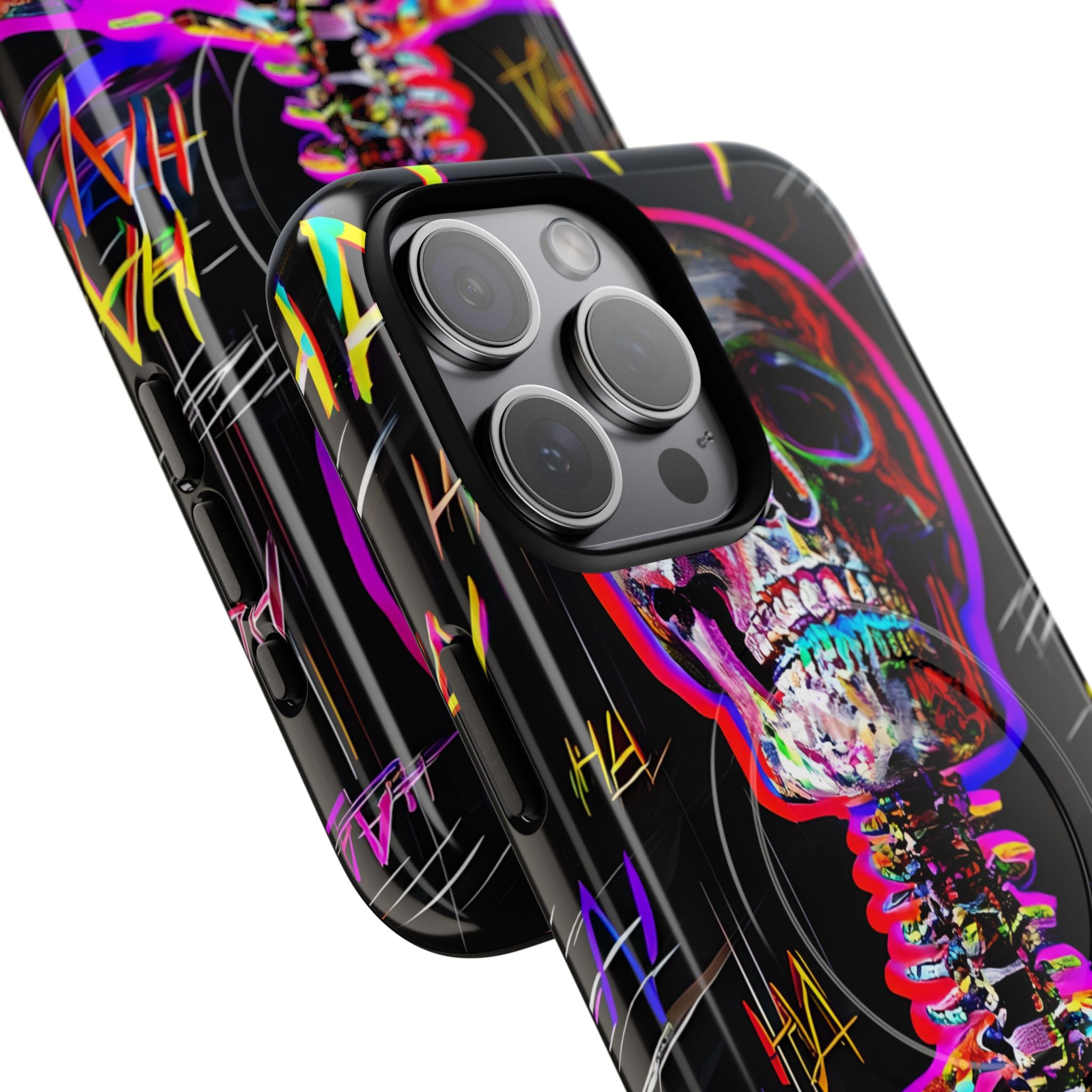 Neon Glitch Skeleton · Tough+ Coque de téléphone pour iPhone · Magsafe