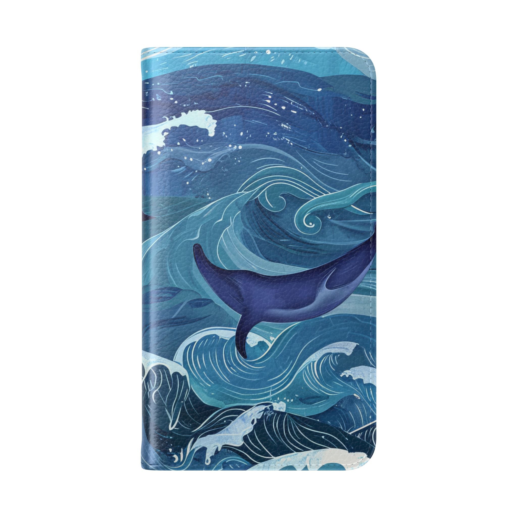 Dolphin Wave Dance - Samsung S23 Case - Wallet