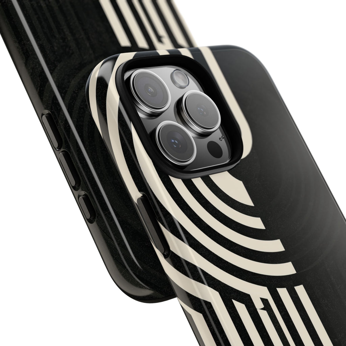 Beige Tough Phone Case for iPhone - Monolith Ivory Signal