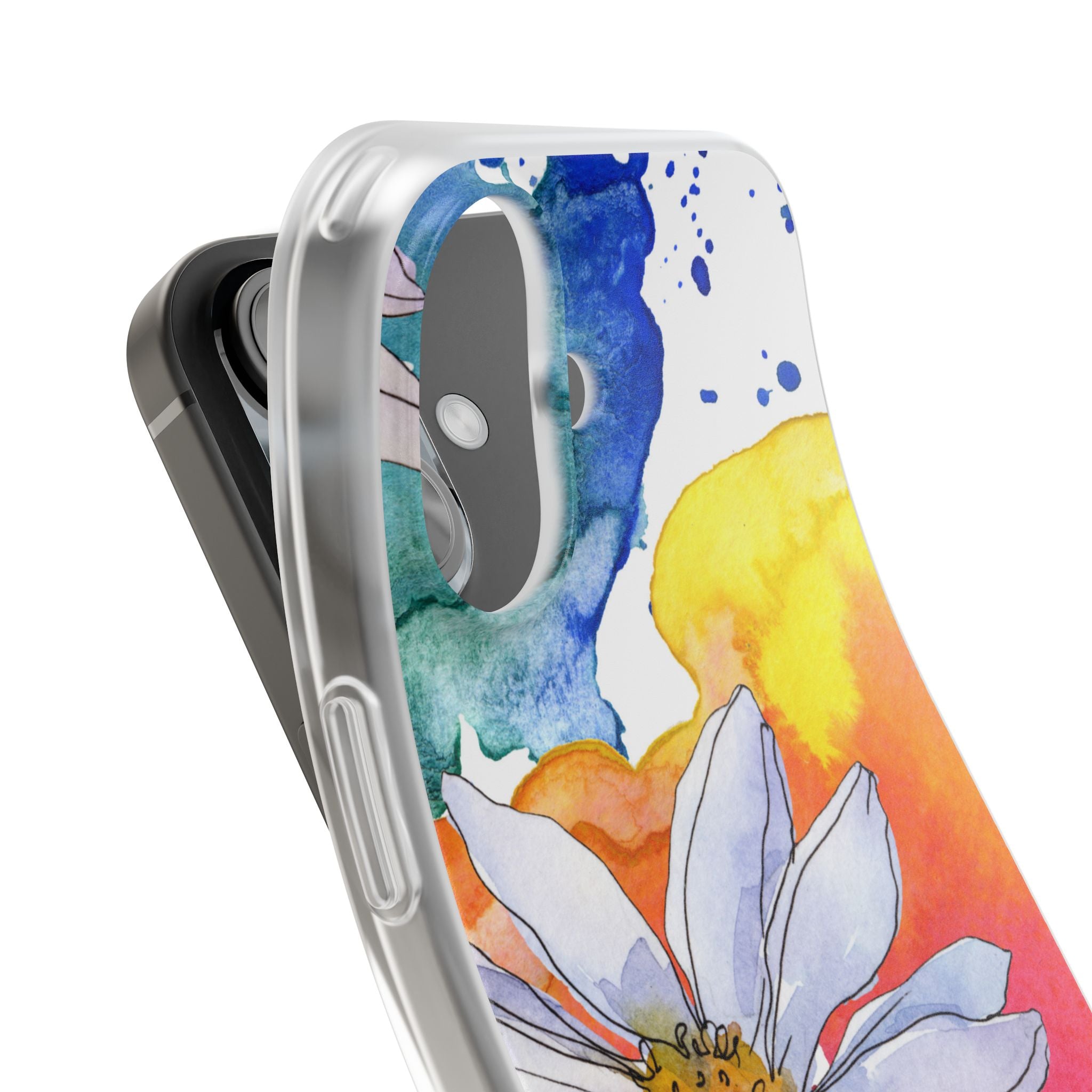 Vivid Bloom Splatter · Soft Handyhülle für iPhone