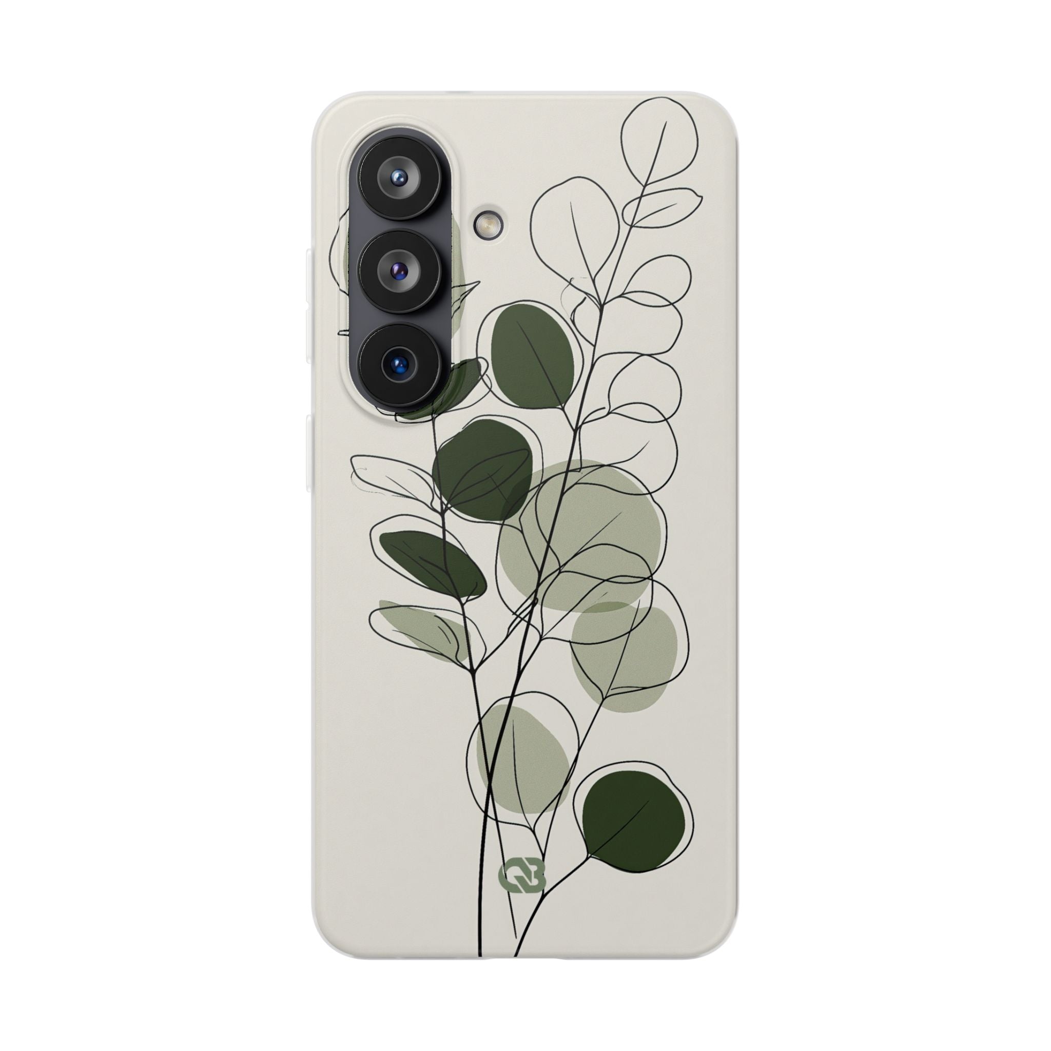 Green Lite Phone Case for Samsung - Muted Eucalyptus Sketch