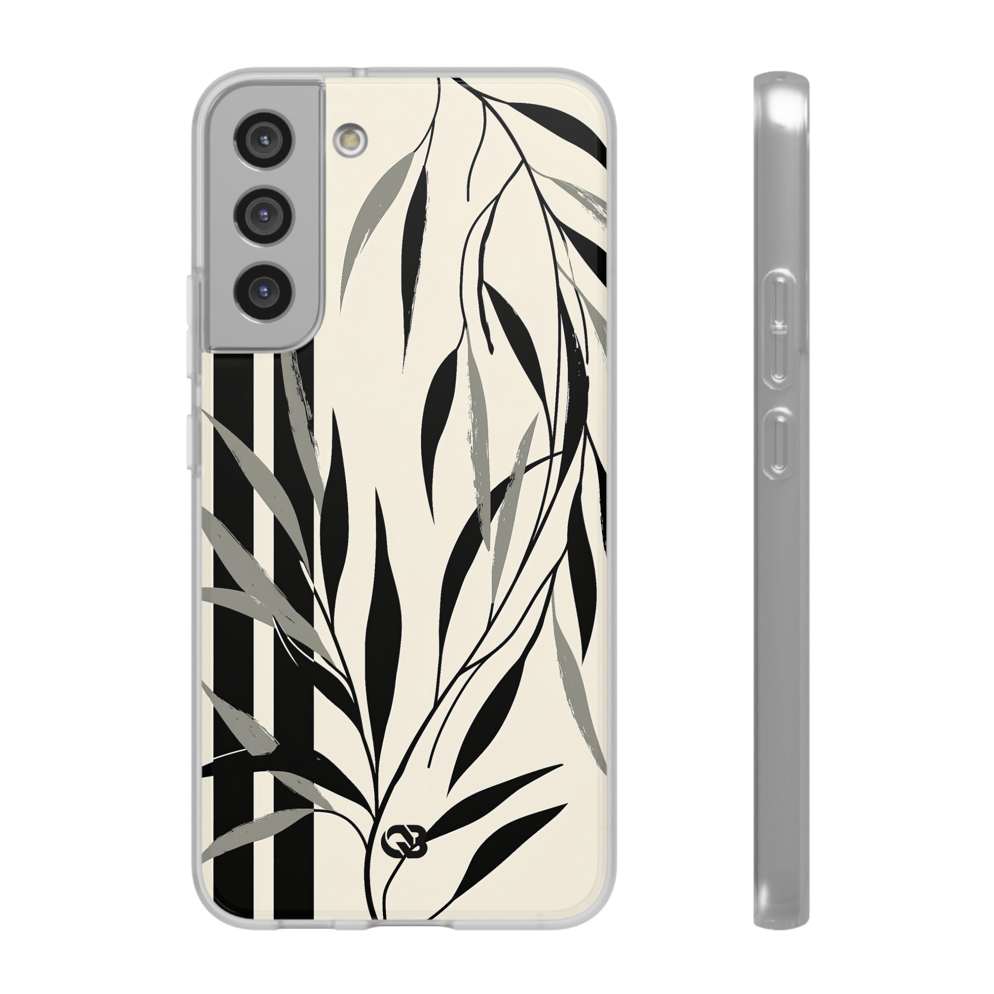 Beige Lite Phone Case for Samsung - Soot Leaf Sketch