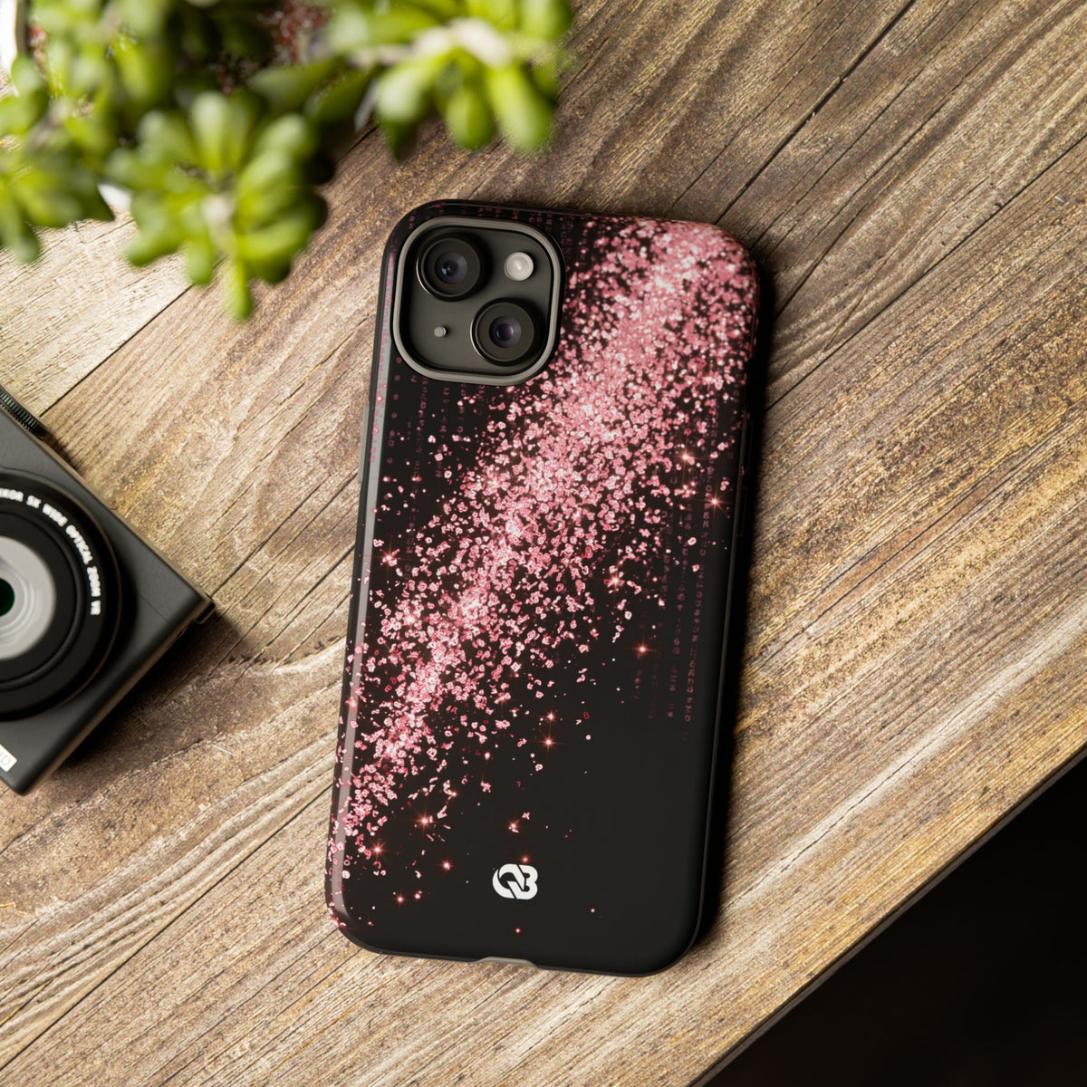 Rose Digital Cascade · Tough Phone Case for iPhone · Pink