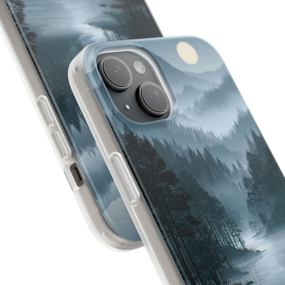 Silent Nordic Fjord · Lite Phone Case for iPhone · Blue
