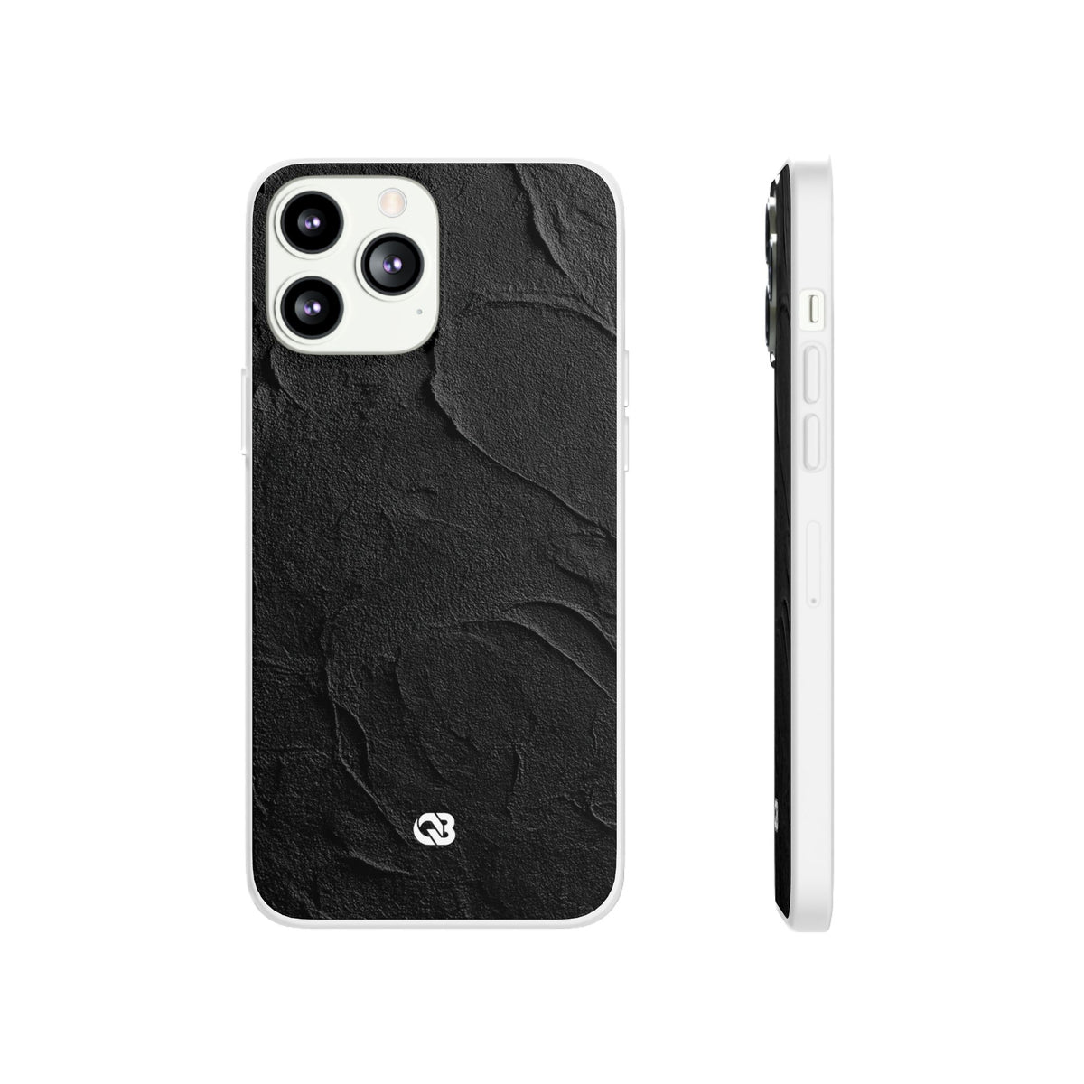Obsidian Stucco Relief · Lite Phone Case for iPhone · Black