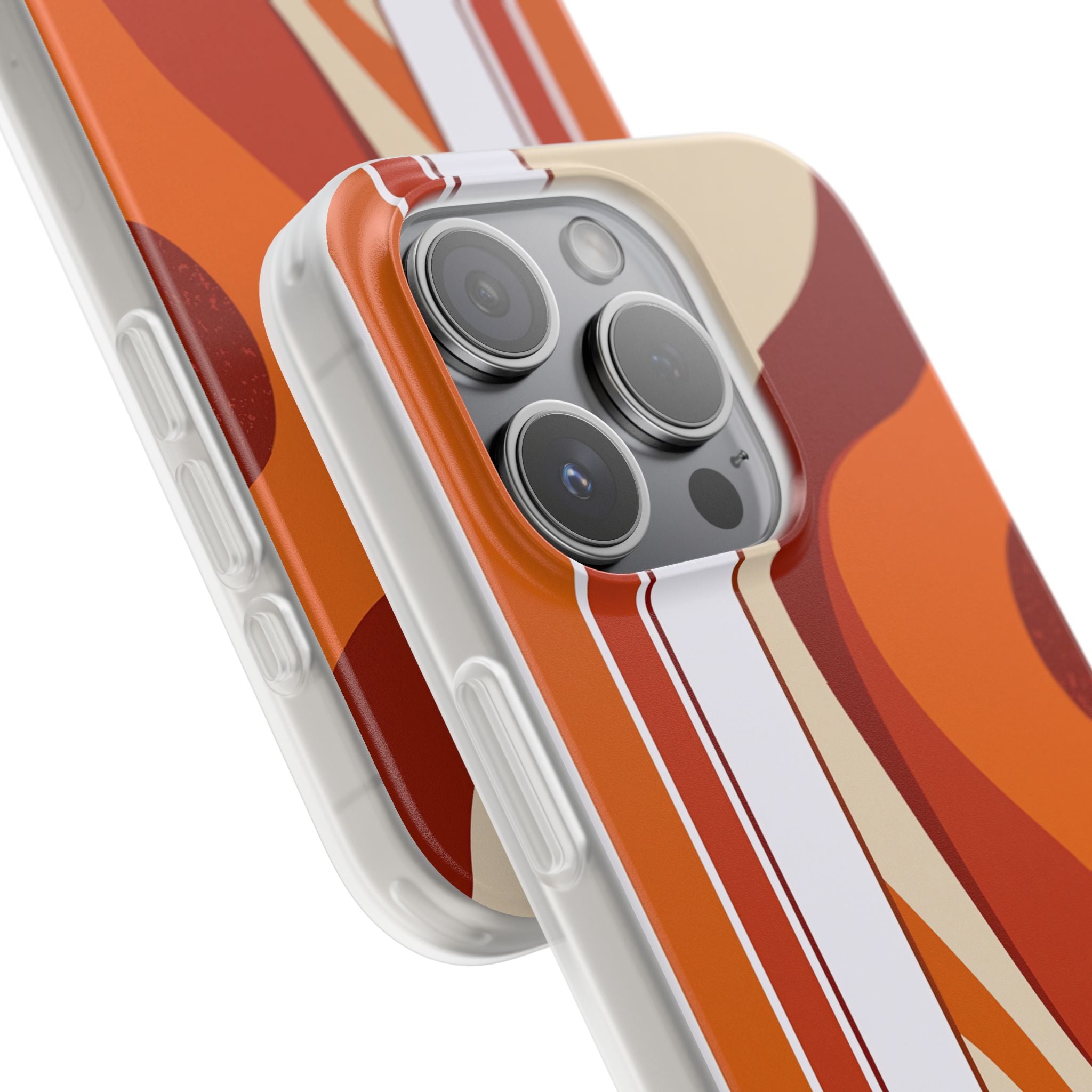 Orange Lite Phone Case for iPhone - Terracotta Metro Line