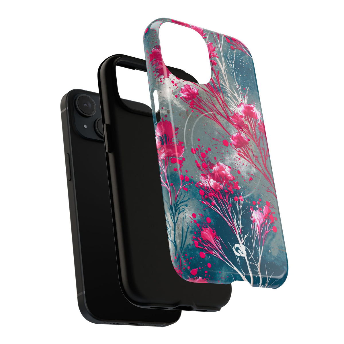 Cyber Blossom · Tough 2.0 Magnetic Phone Case for iPhone · Teal