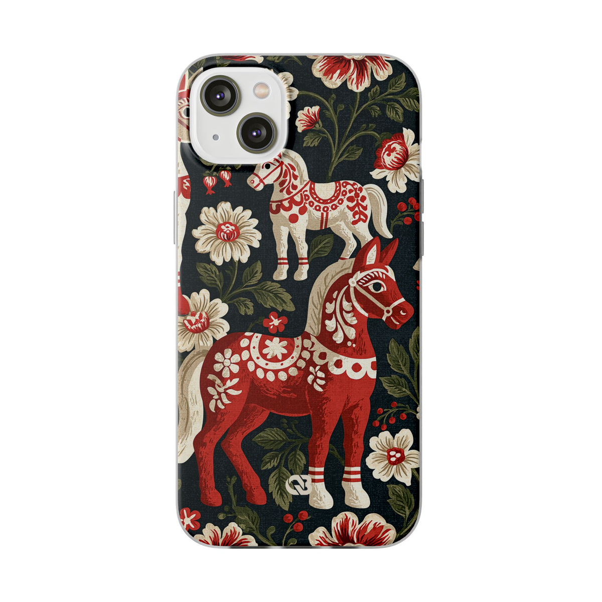 Nordic Dala Meadow · Lite Phone Case for iPhone · Red