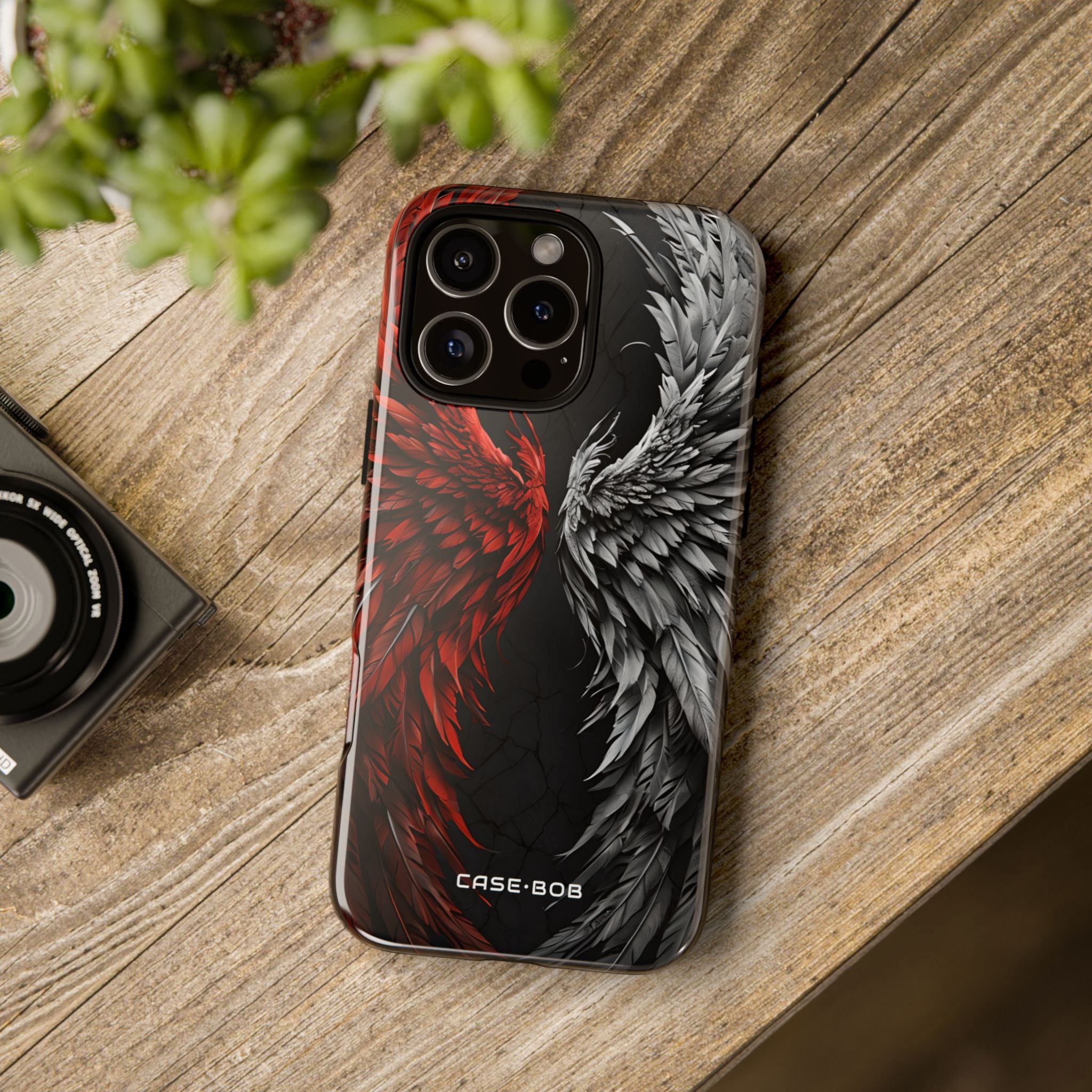 Crimson White Wings iPhone 16 Pro Max - Kova suojakotelo