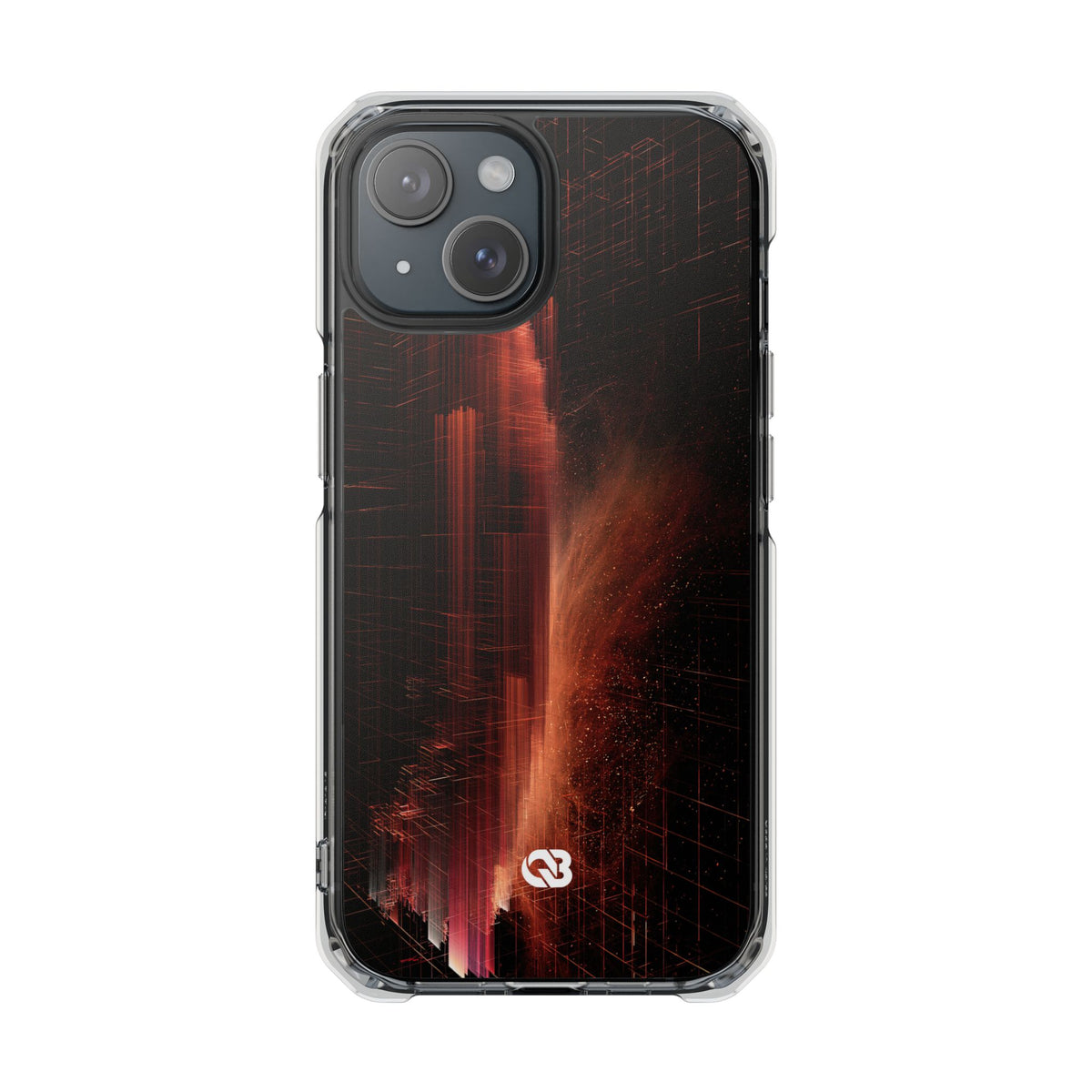 Luminous Monolith · Clear Impact Magnetic Phone Case for iPhone · Black