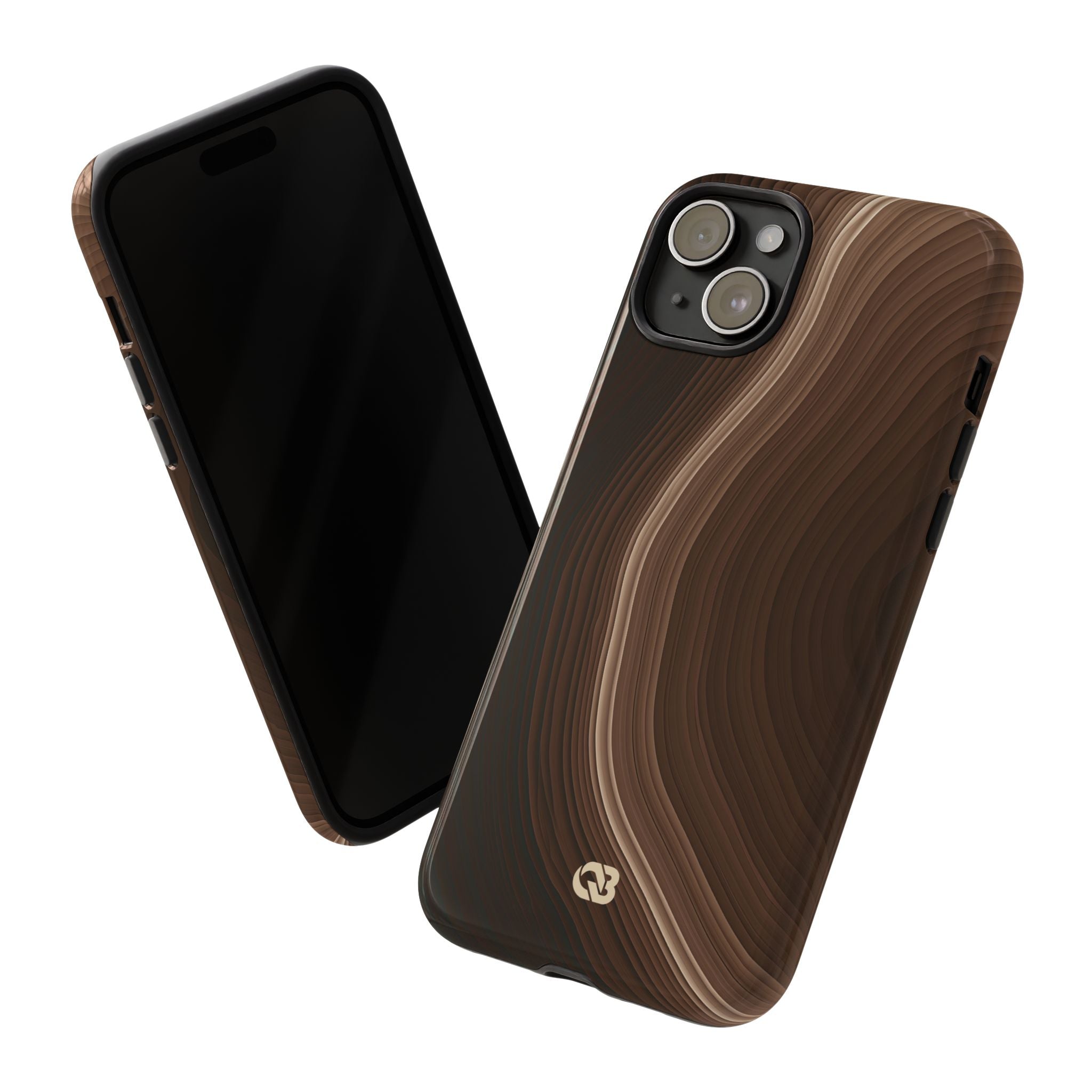 Brown Tough Phone Case for iPhone - Bronzed Canyon Relief
