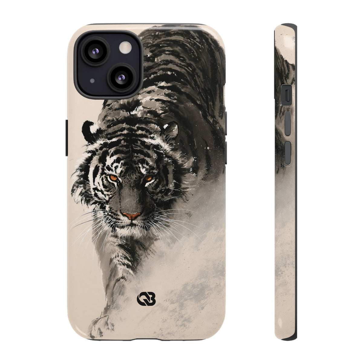 Ink Wash Tiger · Tough Phone Case for iPhone · Beige