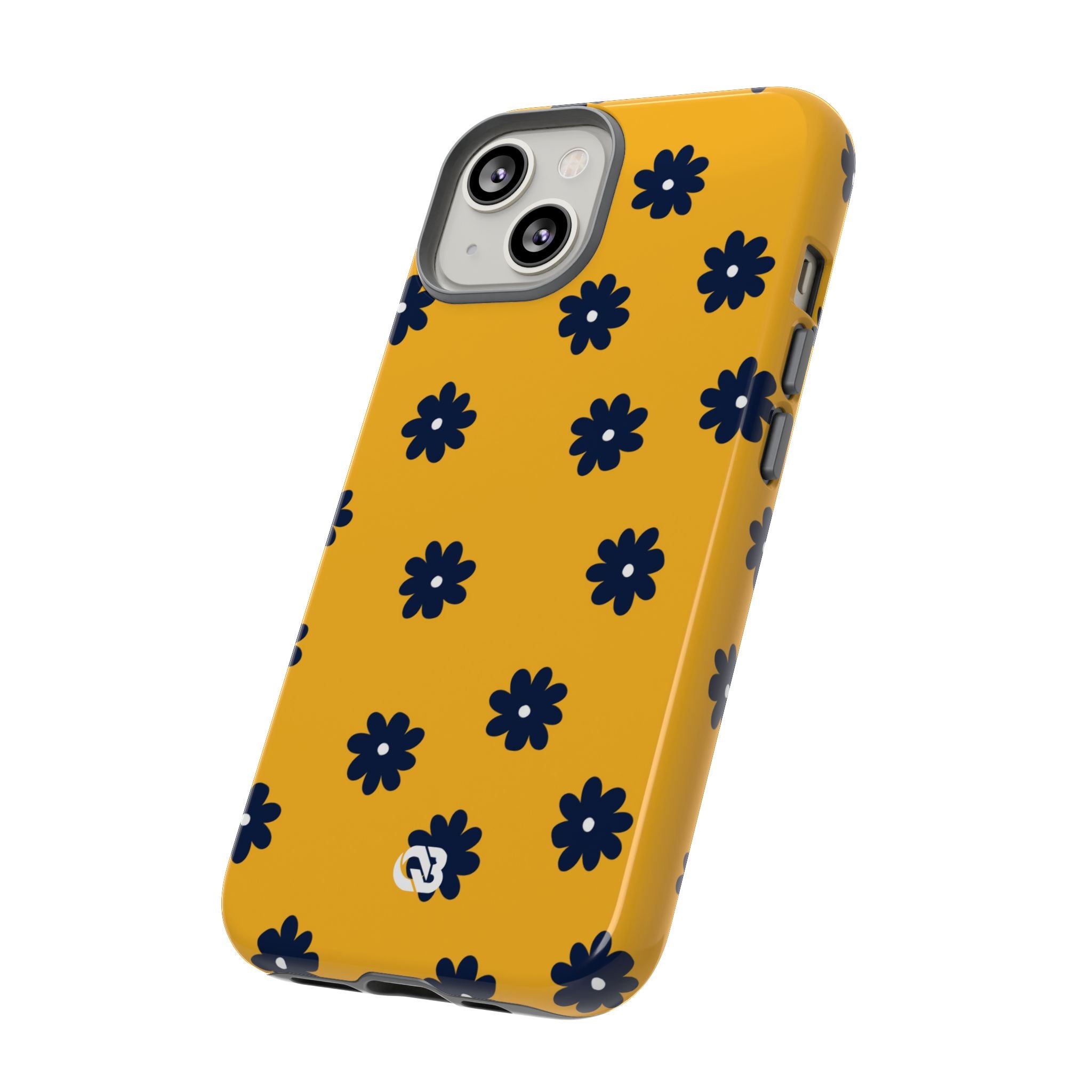 Navy Daisy Mustard · Tough Phone Case for iPhone