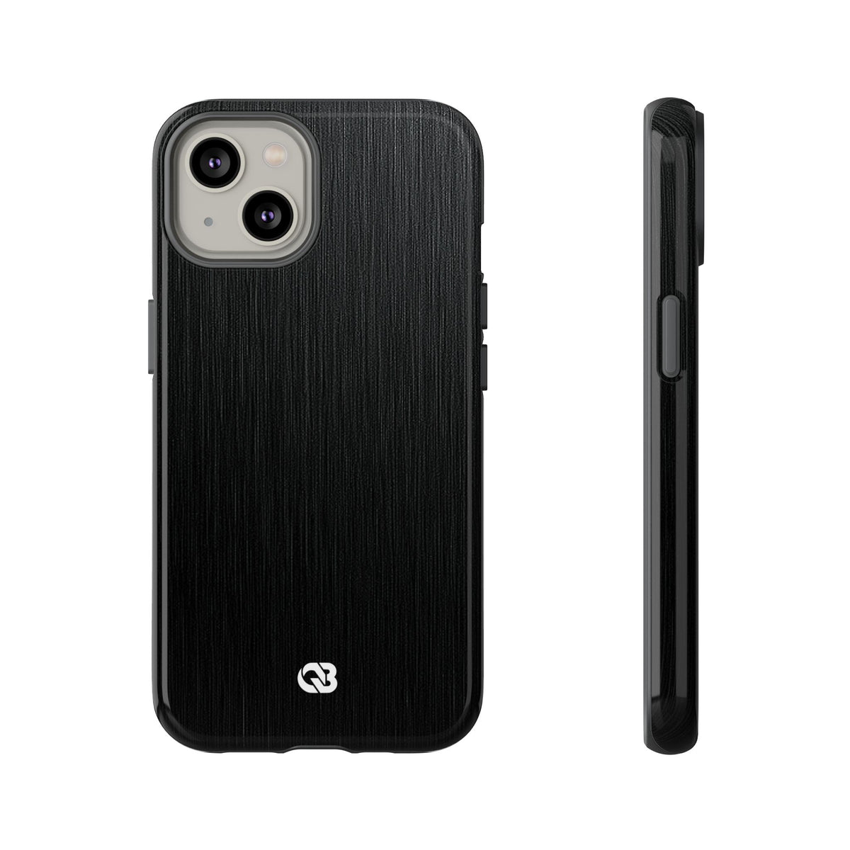 Black Tough Phone Case for iPhone - Brushed Obsidian Slate