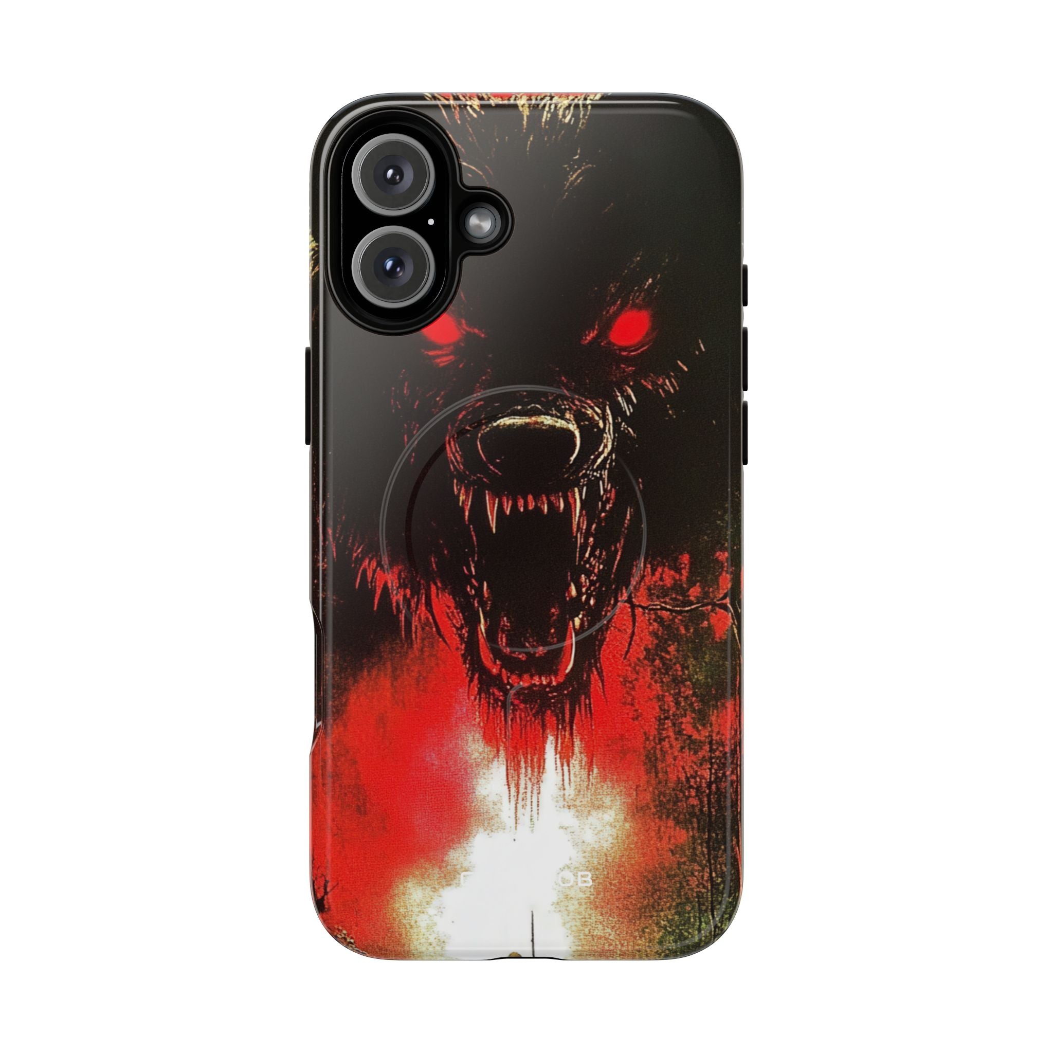 Crimson Wolf iPhone 16 Plus Skal - Tough+
