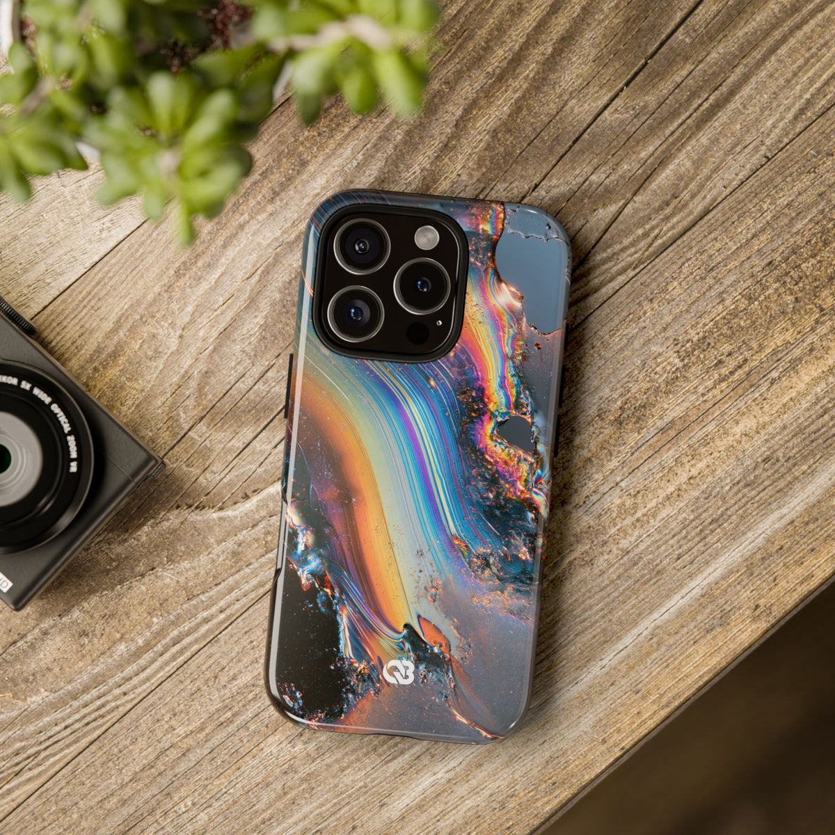 Prismatic Aura Flow · Tough Phone Case for iPhone · Blue