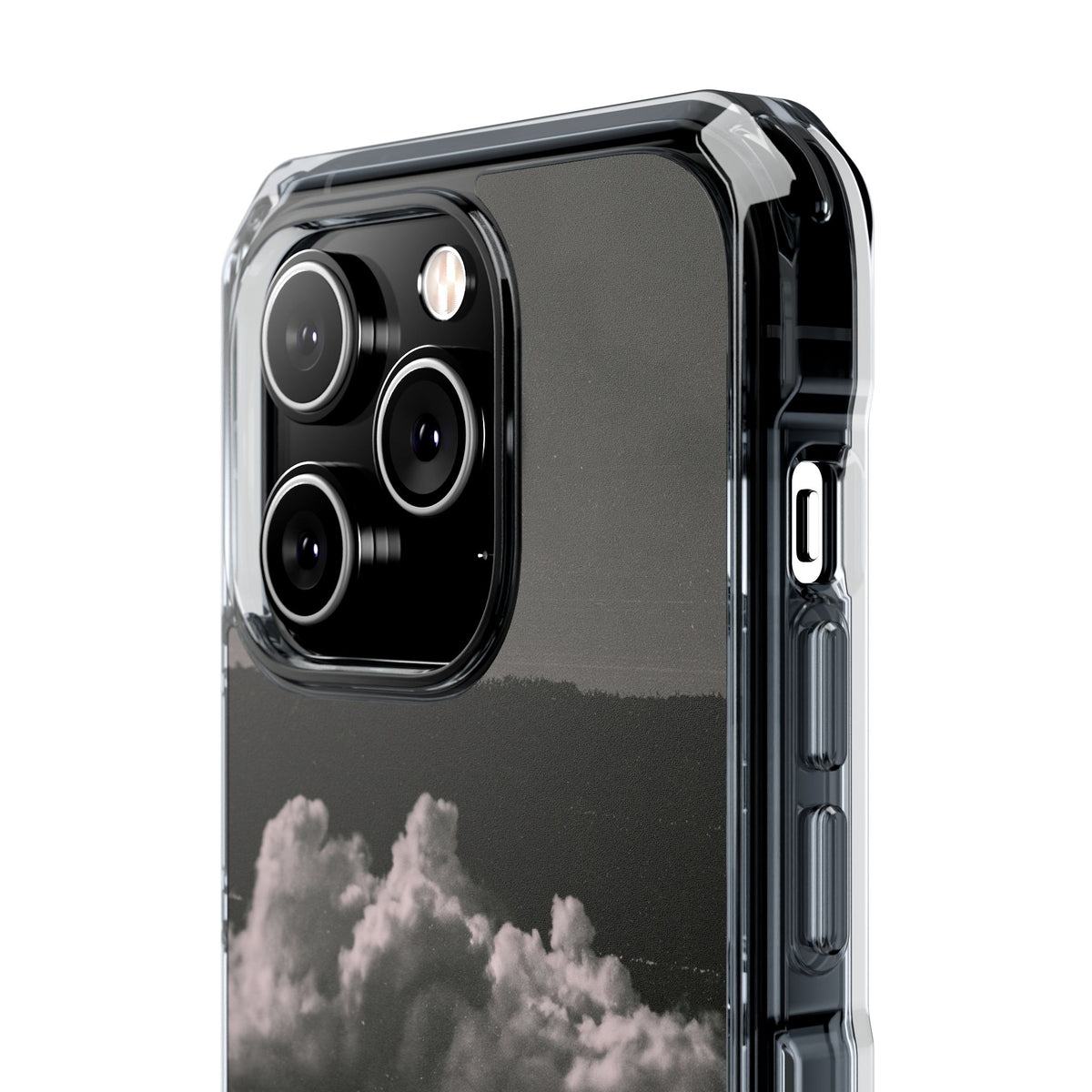 Crimson Horizon · Clear Impact Magnetic Phone Case for iPhone · Black
