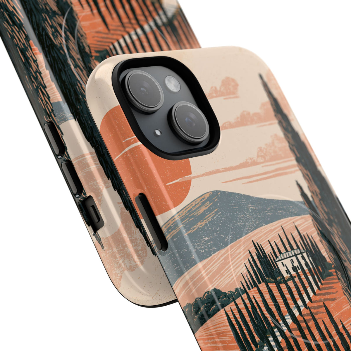 Tuscan Cypress Horizon · Tough 2.0 Magnetic Phone Case for iPhone · Orange