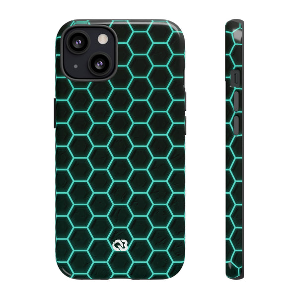 Neon Hex Spectrum · Tough Phone Case for iPhone · Teal