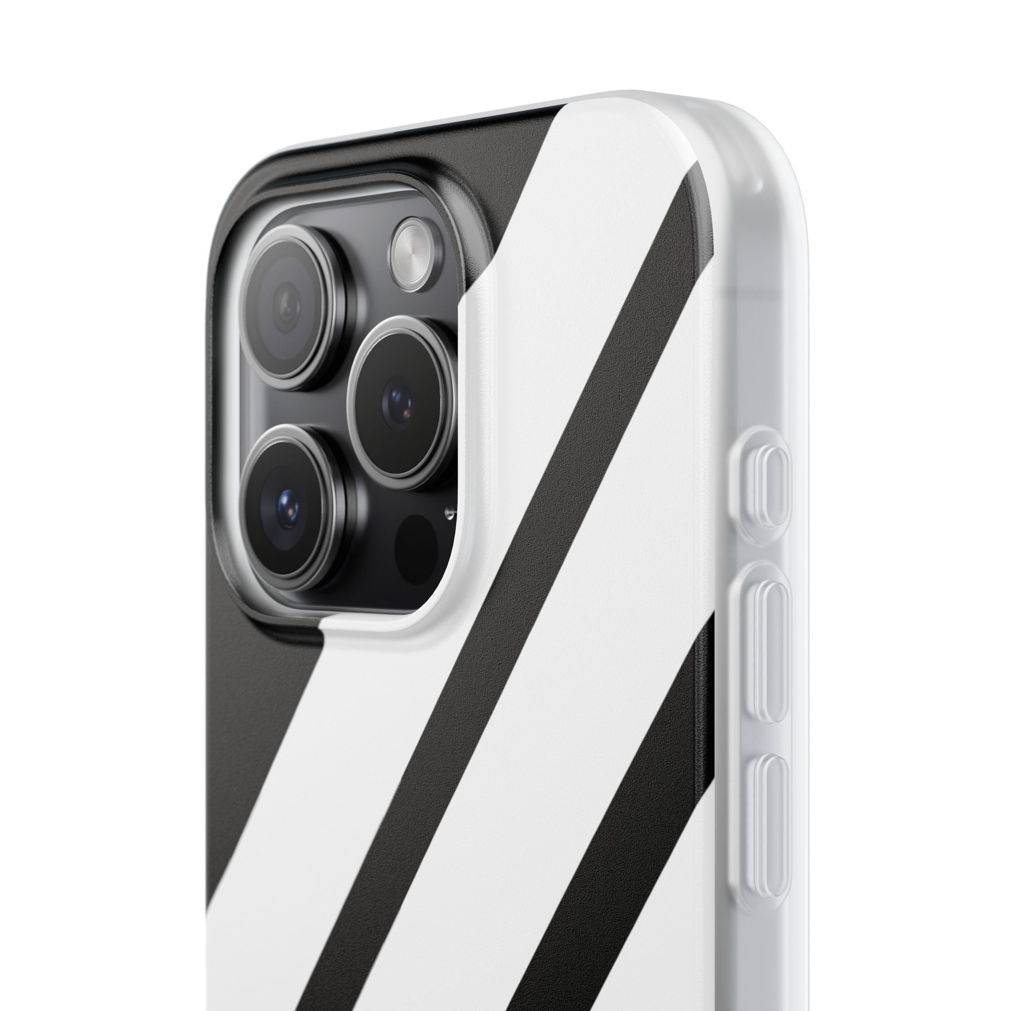 Obsidian White Bars · Soft Handyhülle für iPhone