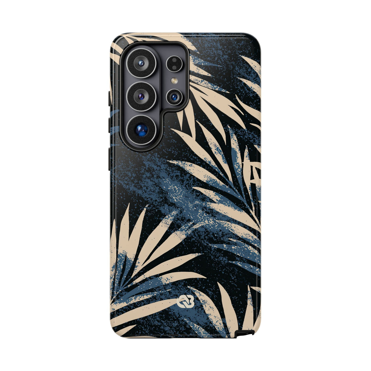 Blue Tough Phone Case for Samsung - Indigo Sandstone Palm