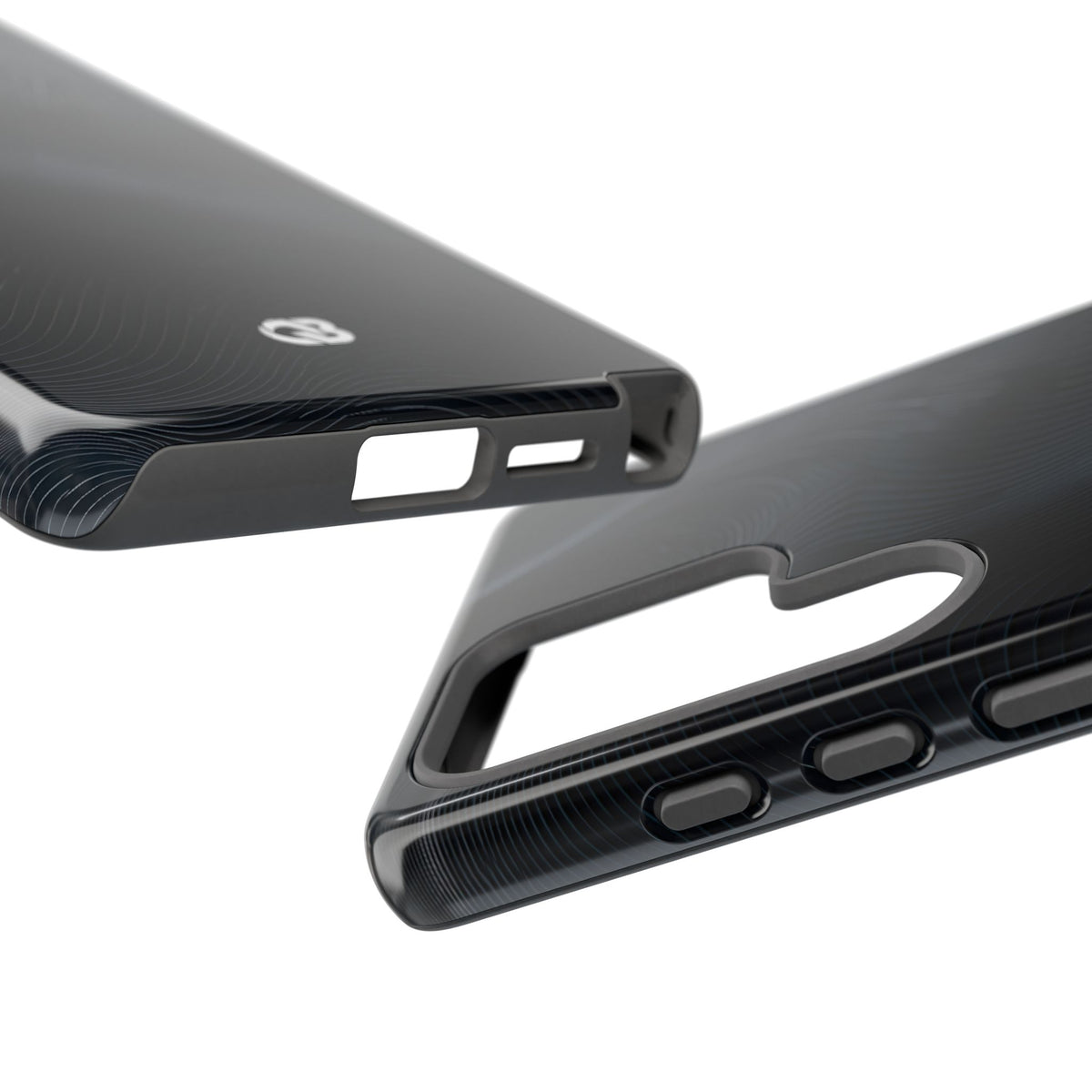Black Tough Phone Case for Samsung - Obsidian Ridge Flux