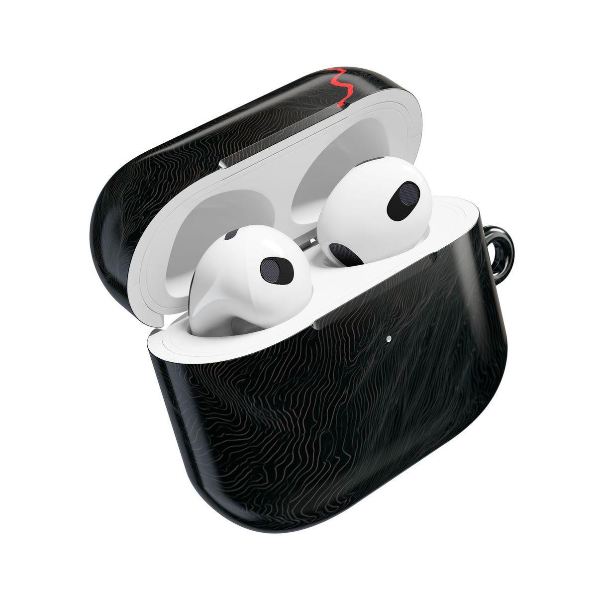 Crimson Ridge Pass · Hard Case for AirPods & AirPods Pro · Black