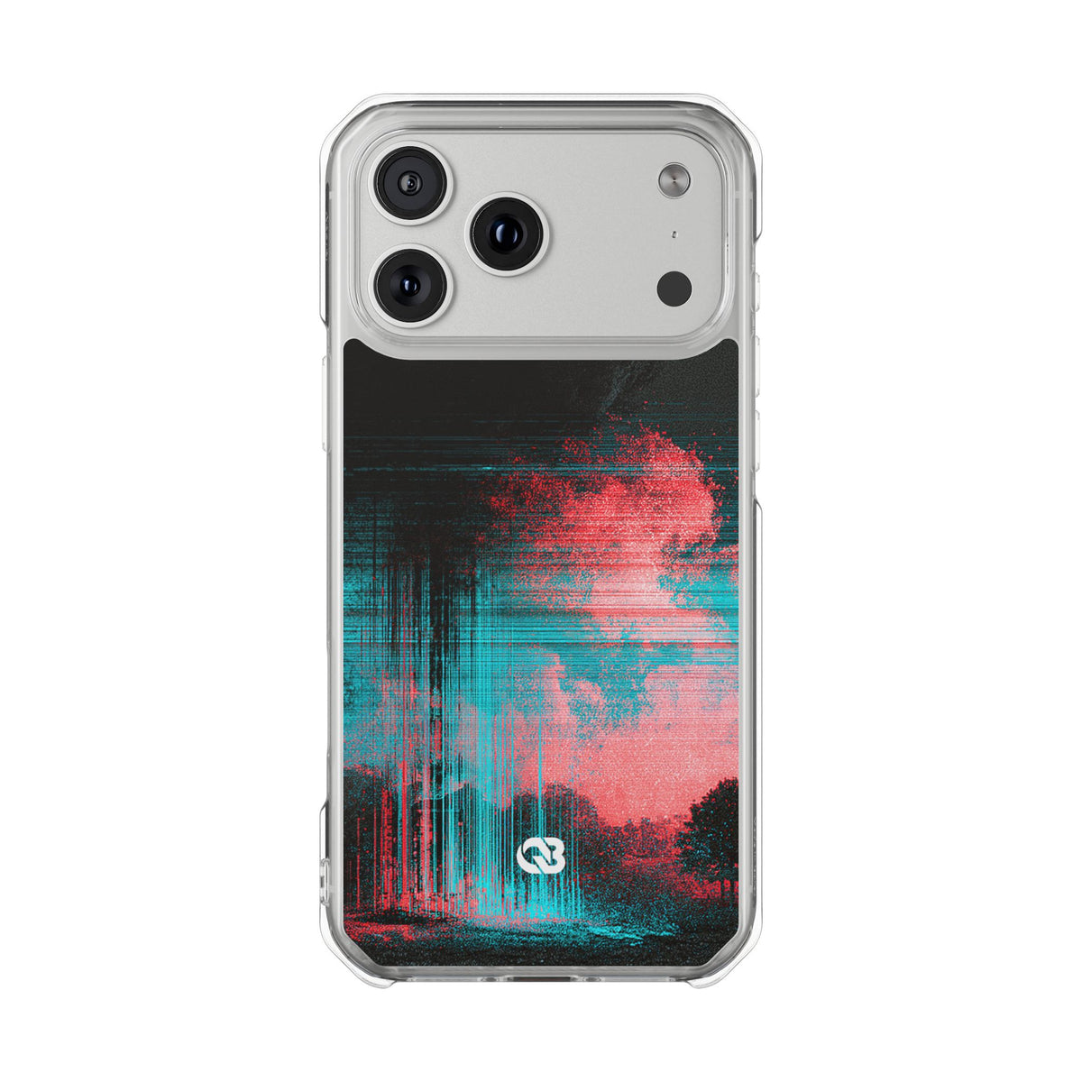 Digital Signal Drift · Clear Impact Magnetic Phone Case for iPhone · Black
