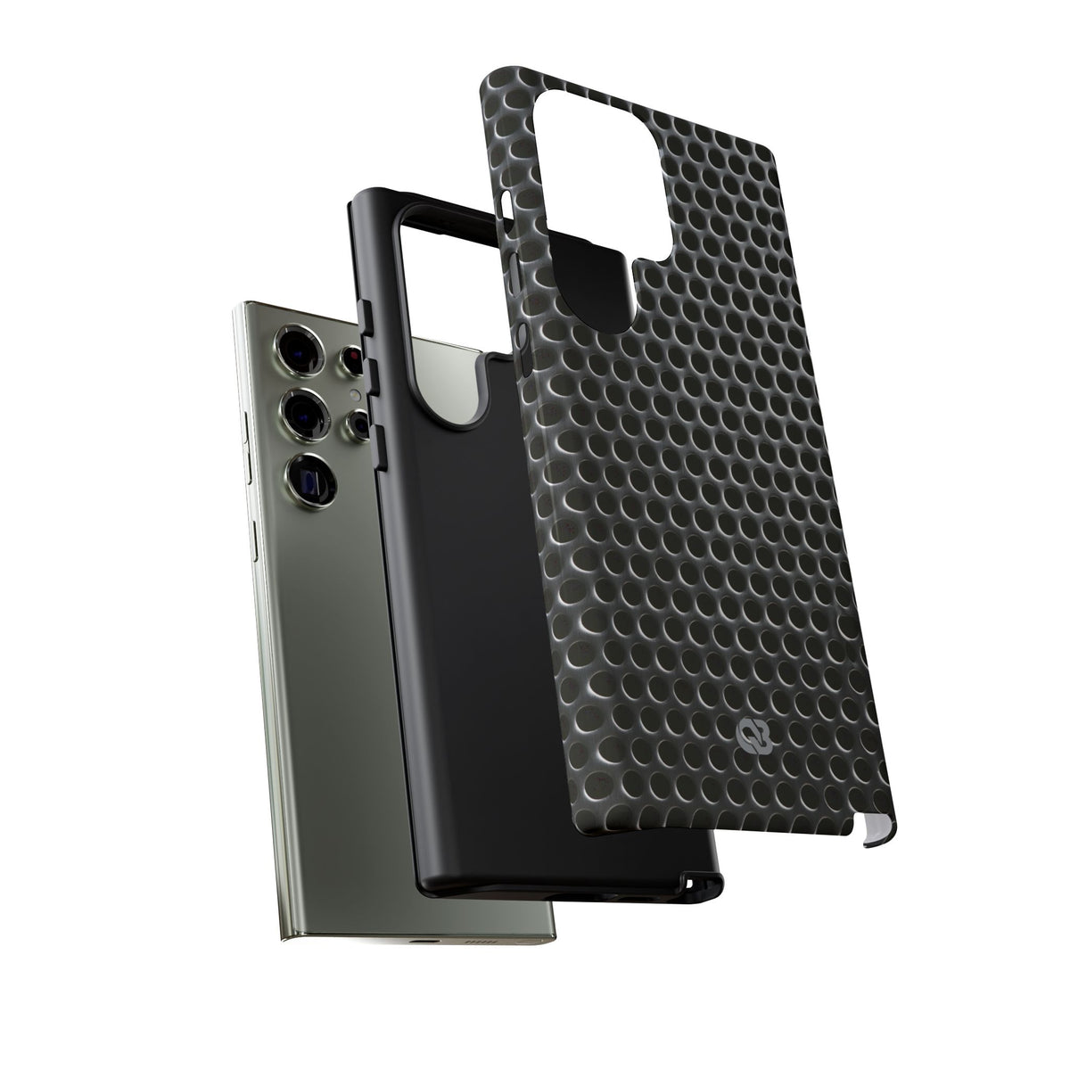 Silver Tough Phone Case for Samsung - Brutalist Steel Mesh
