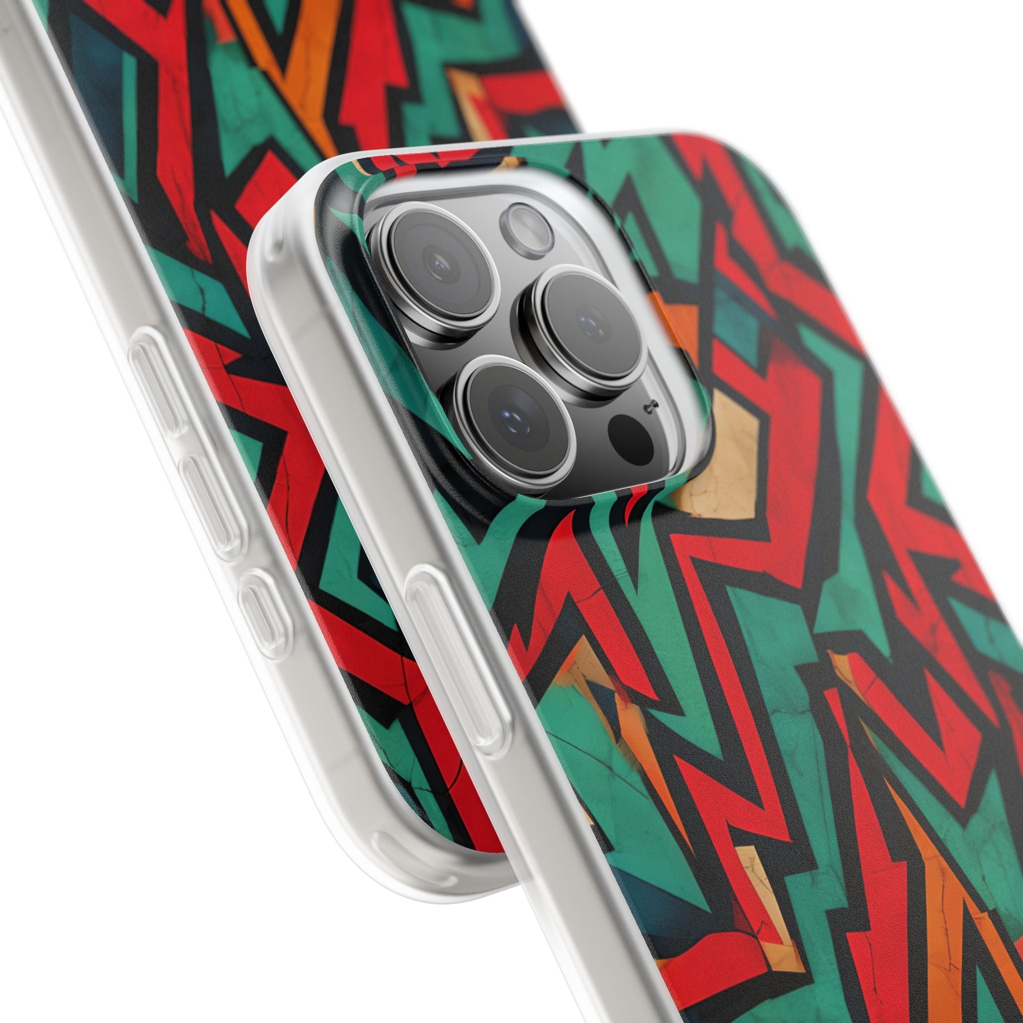 Crimson Zickzack iPhone 16 Pro Max Case - Soft