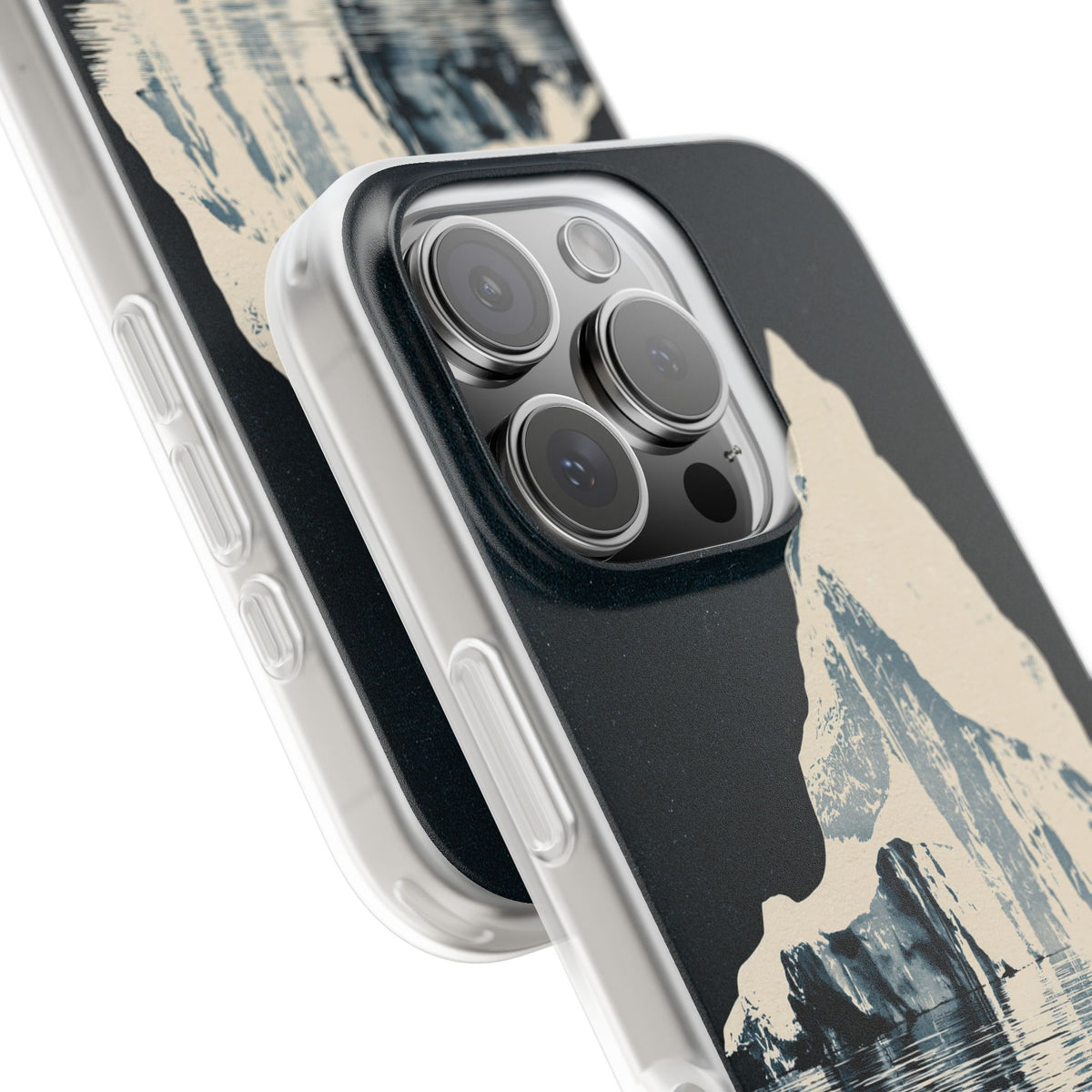 Blue Lite Phone Case for iPhone - Frozen Navy Monolith