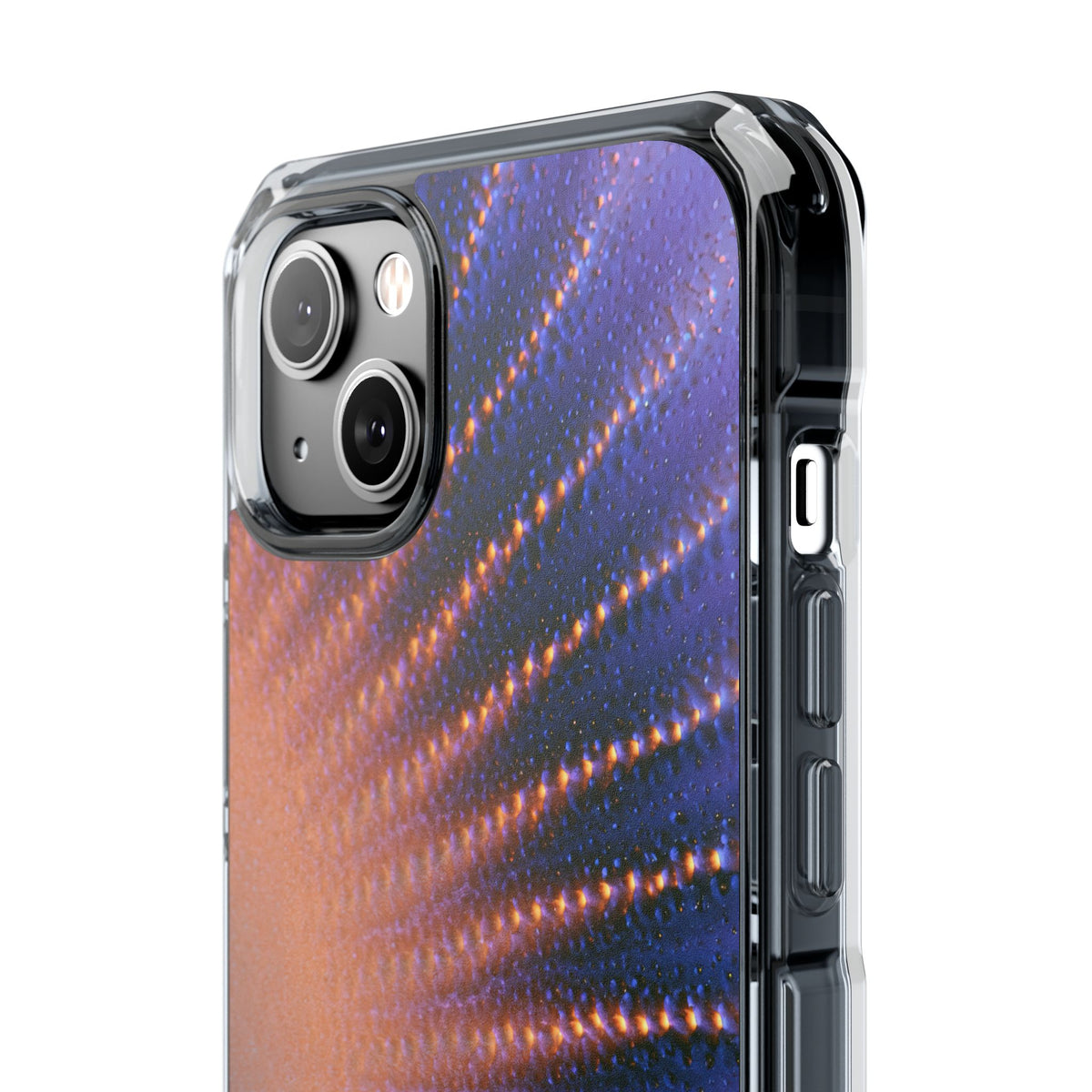 Luminous Aura Burst · Clear Impact Magnetic Phone Case for iPhone · Blue