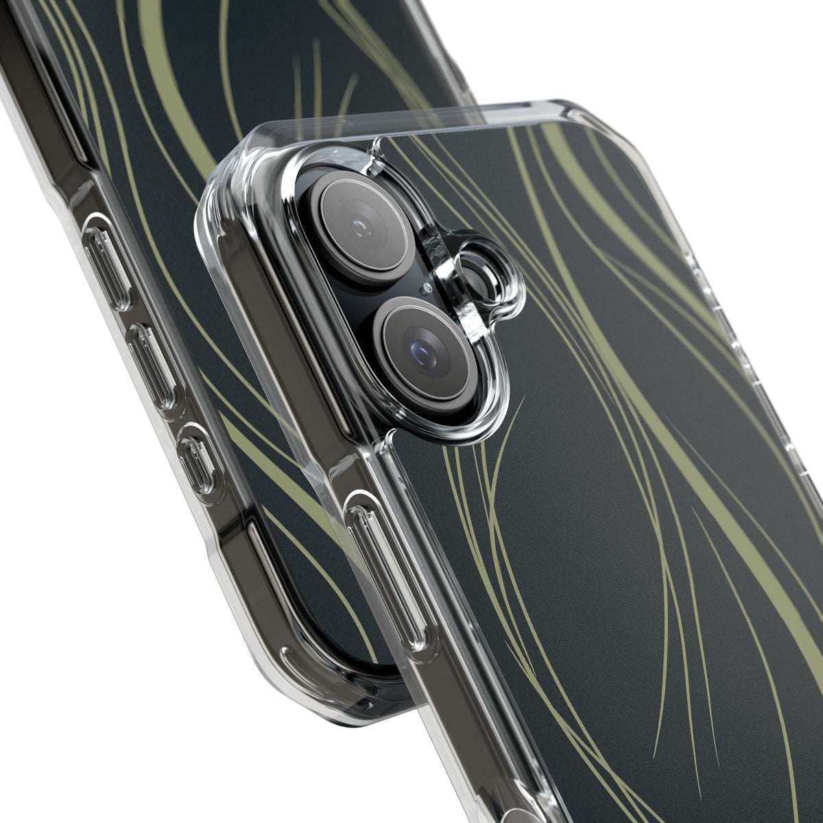 Serpentine Reeds · Clear Impact Magnetic Phone Case for iPhone · Green