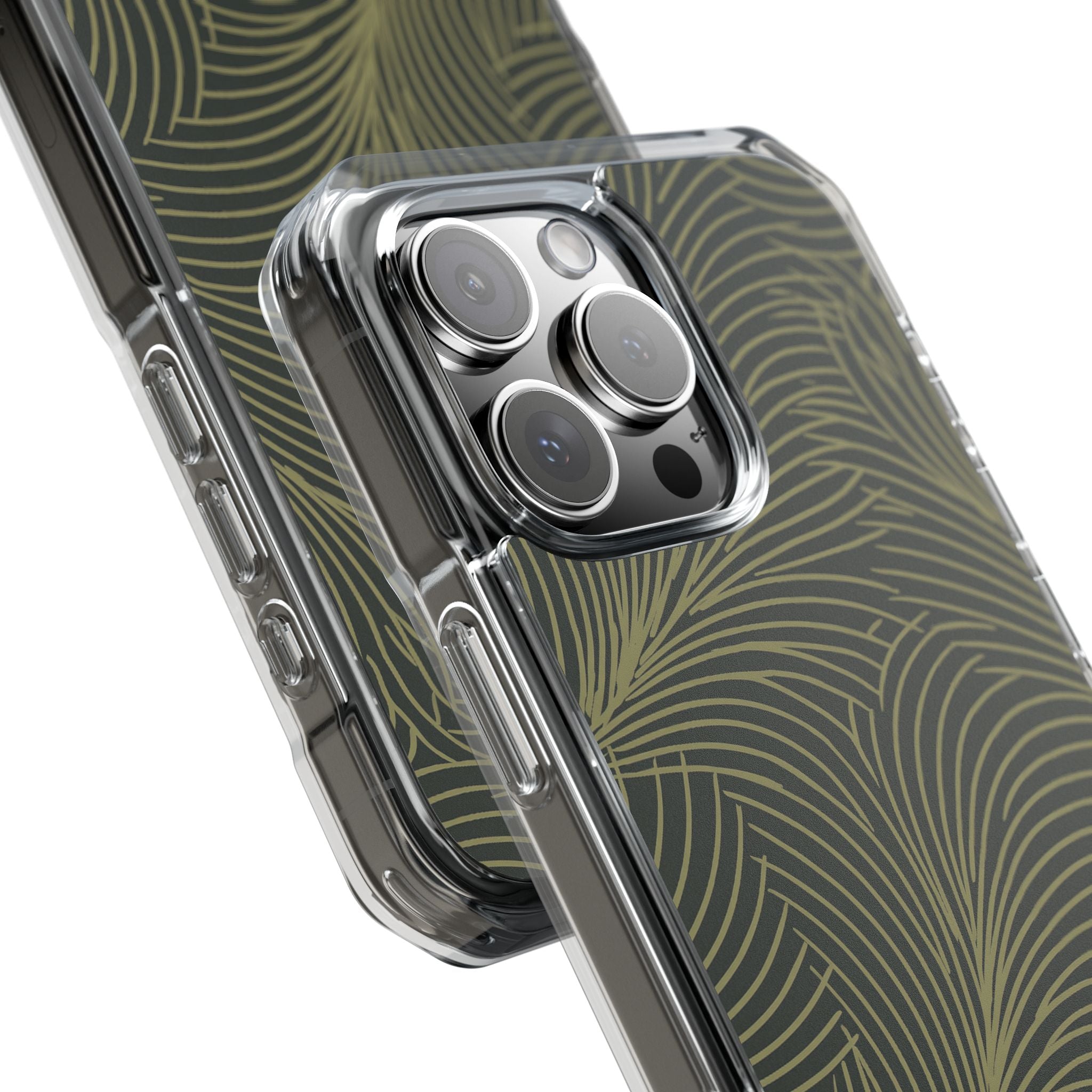 Green Impact MagSafe Phone Case for iPhone - Dark Olive Plume