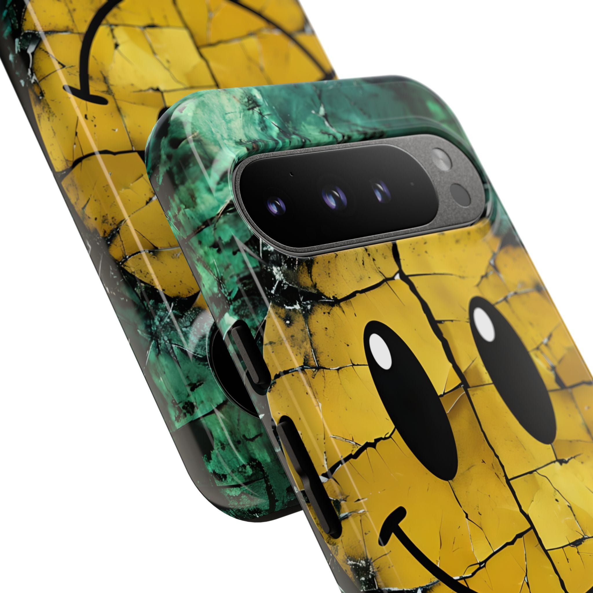 Zerbrochener Smiley Google Pixel 9 Pro XL Case - Tough