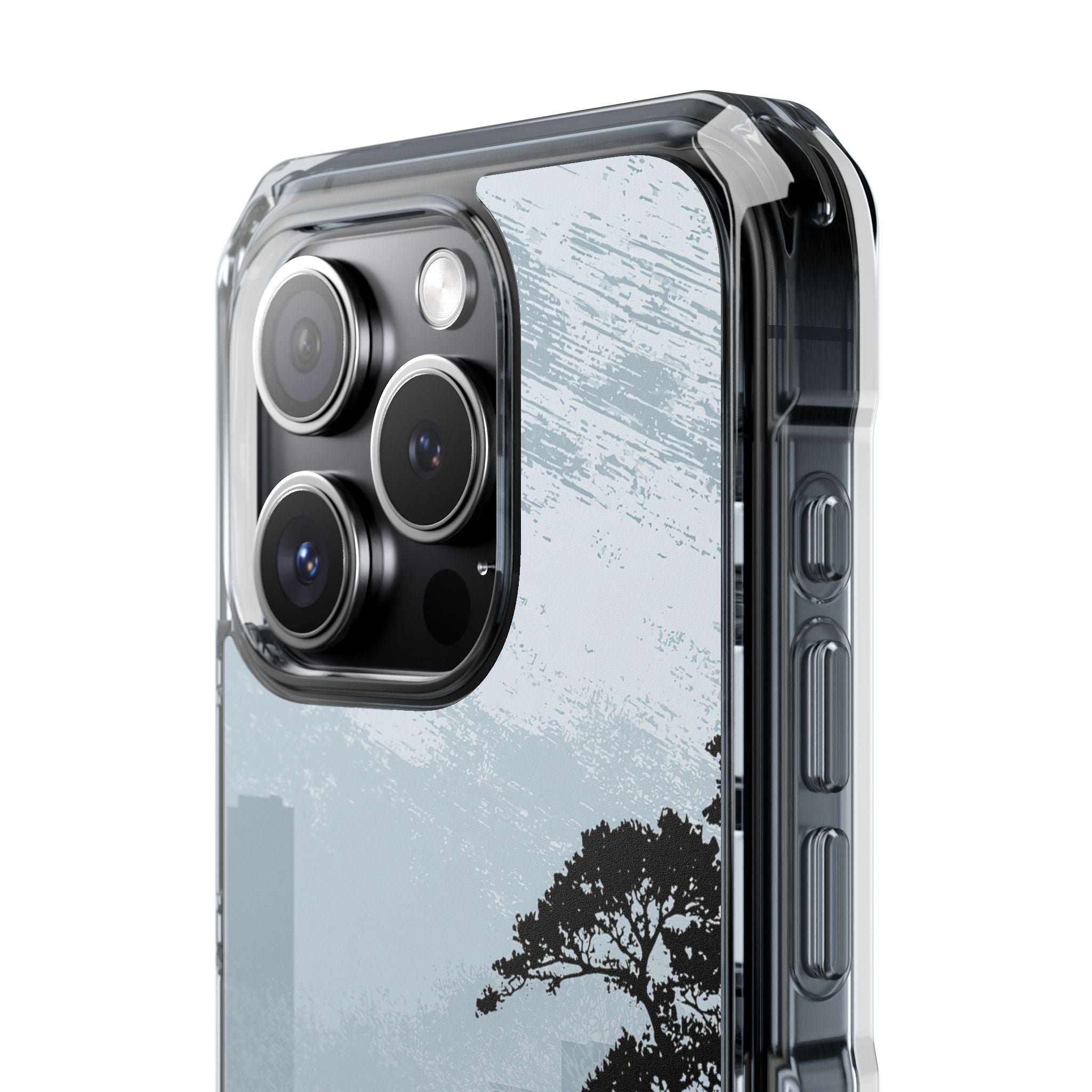Grey Impact MagSafe Phone Case for iPhone - Steel Slate Zen