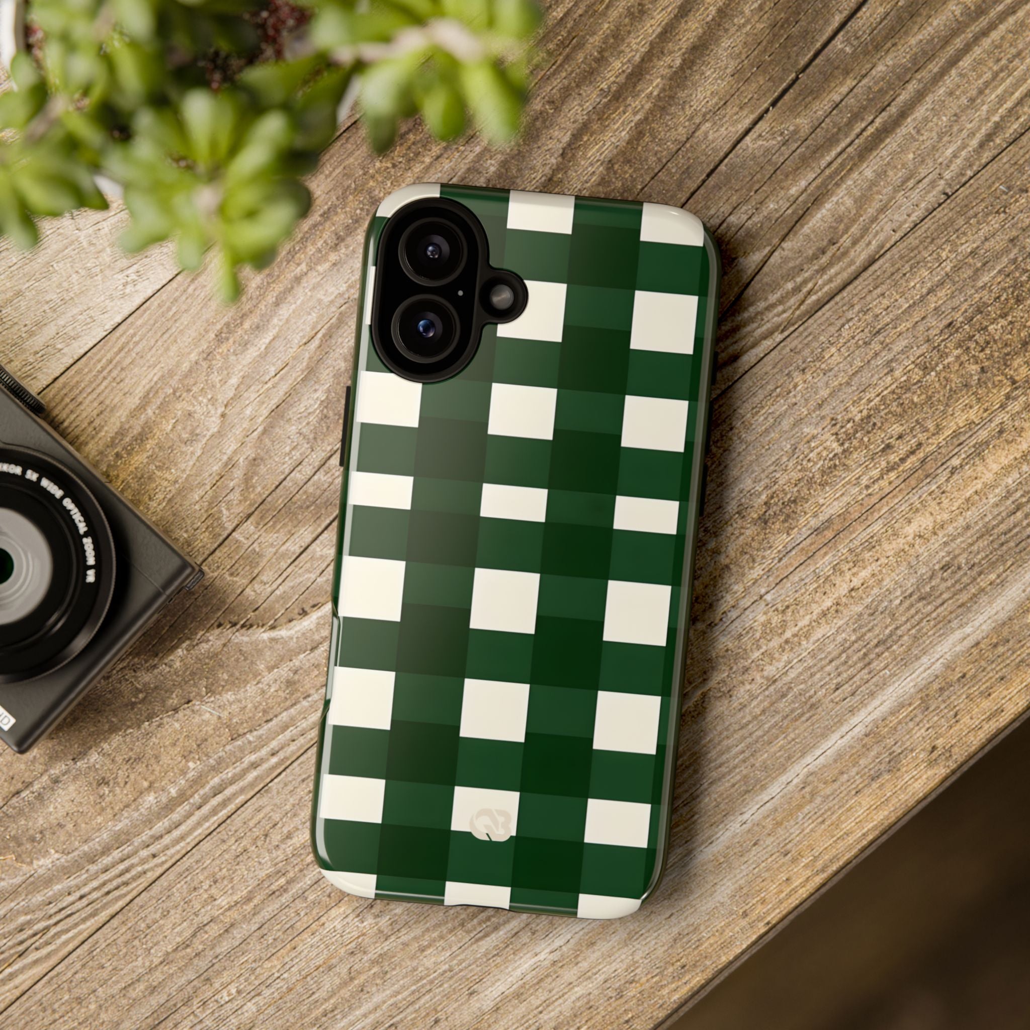 Hunter Green Plaid · Tough Phone Case for iPhone