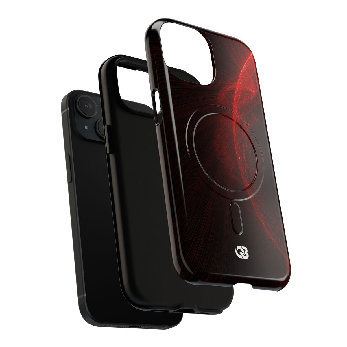 Red Tough 2.0 Magsafe Phone Case for iPhone - Solar Crimson Flare