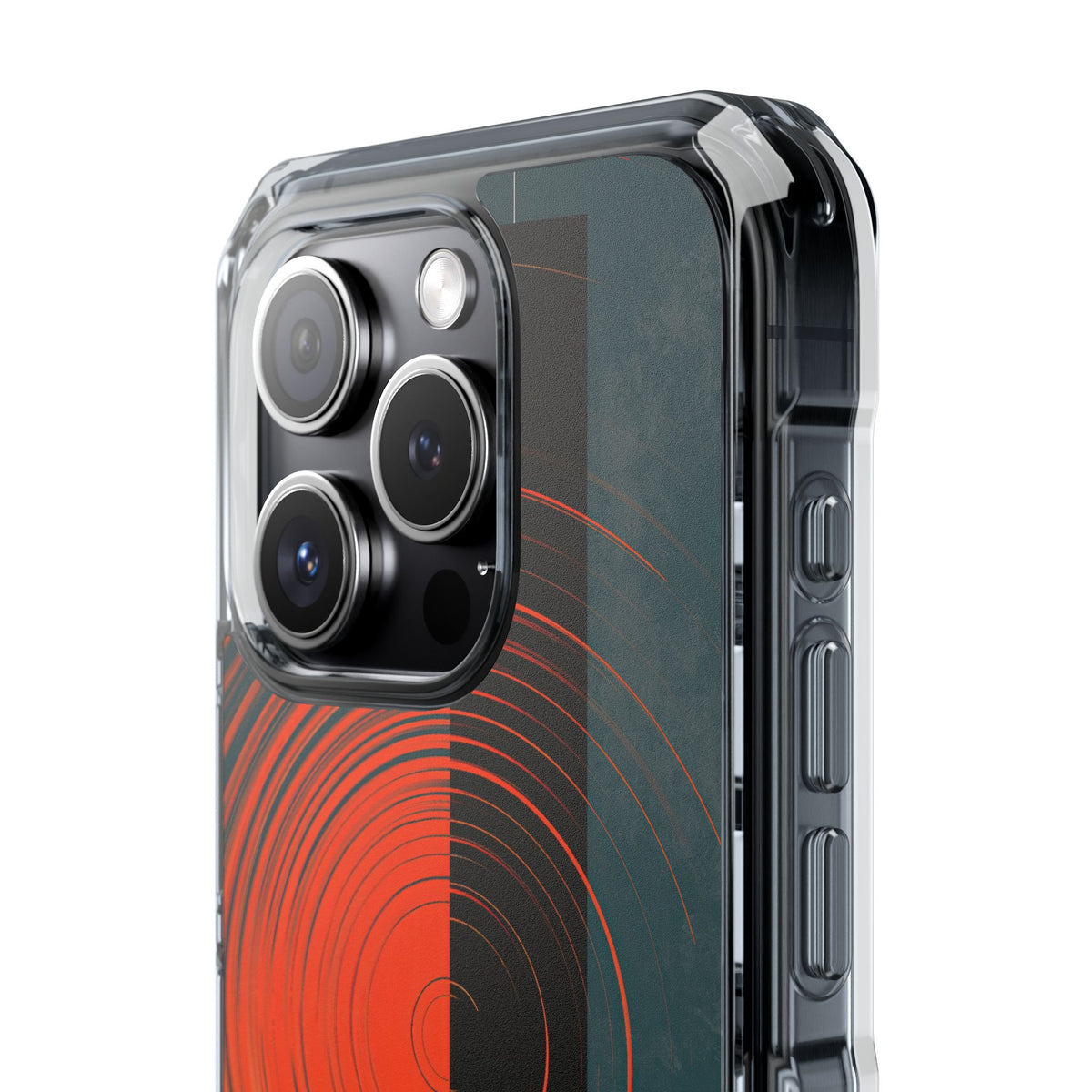 Teal Impact MagSafe Phone Case for iPhone - Burnt Slate Radial