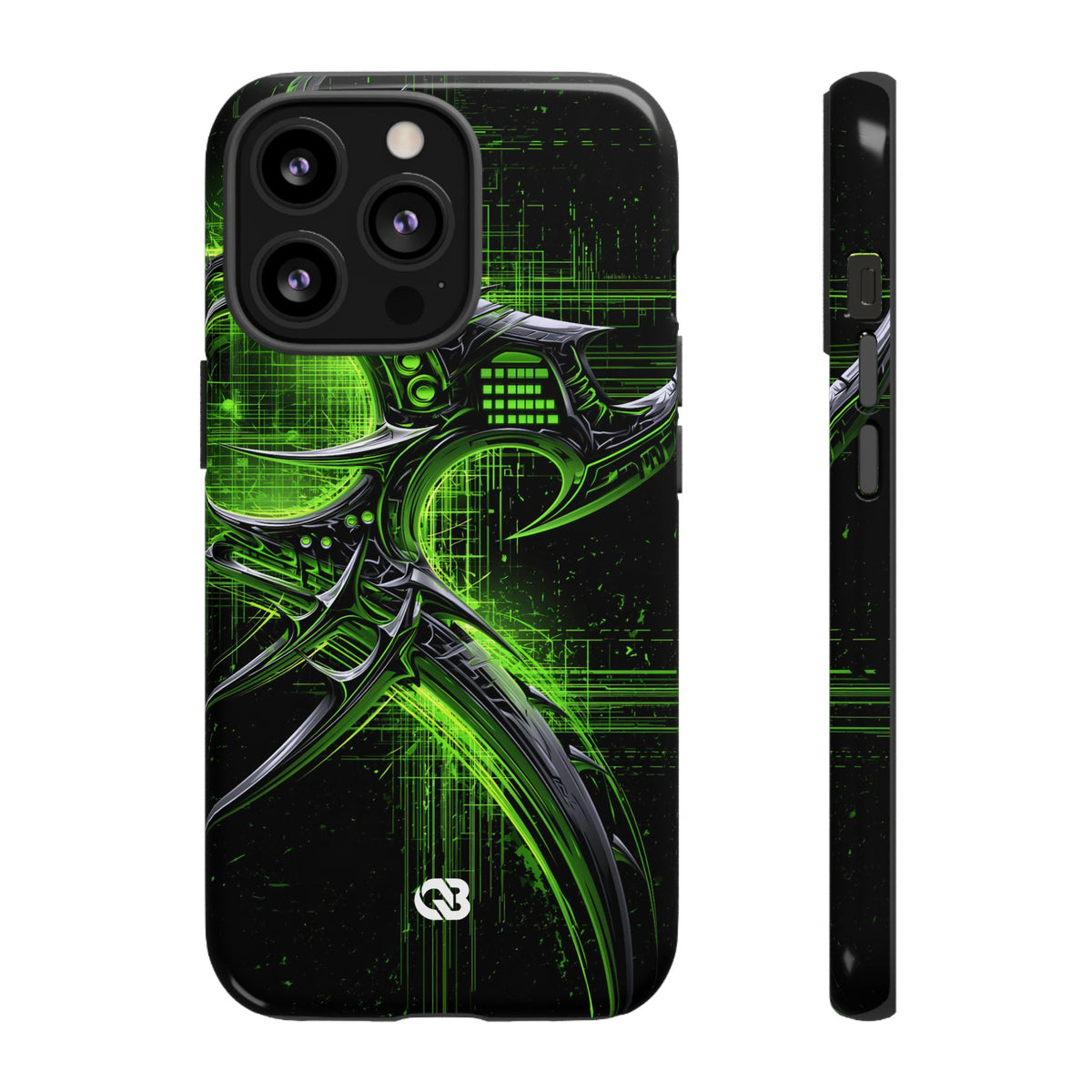 Cyber Sigil Grid · Tough Phone Case for iPhone · Green
